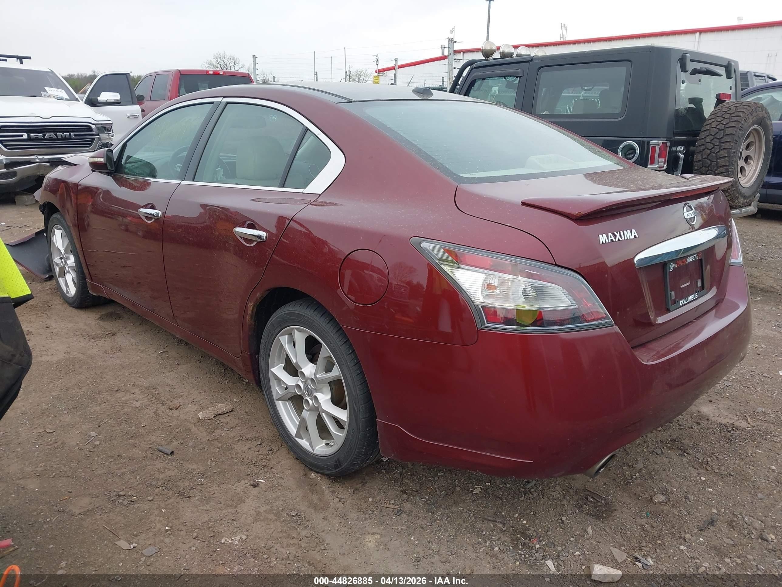 2012 Nissan Maxima 3.5 Sv Maroon vin: 1N4AA5APXCC826759