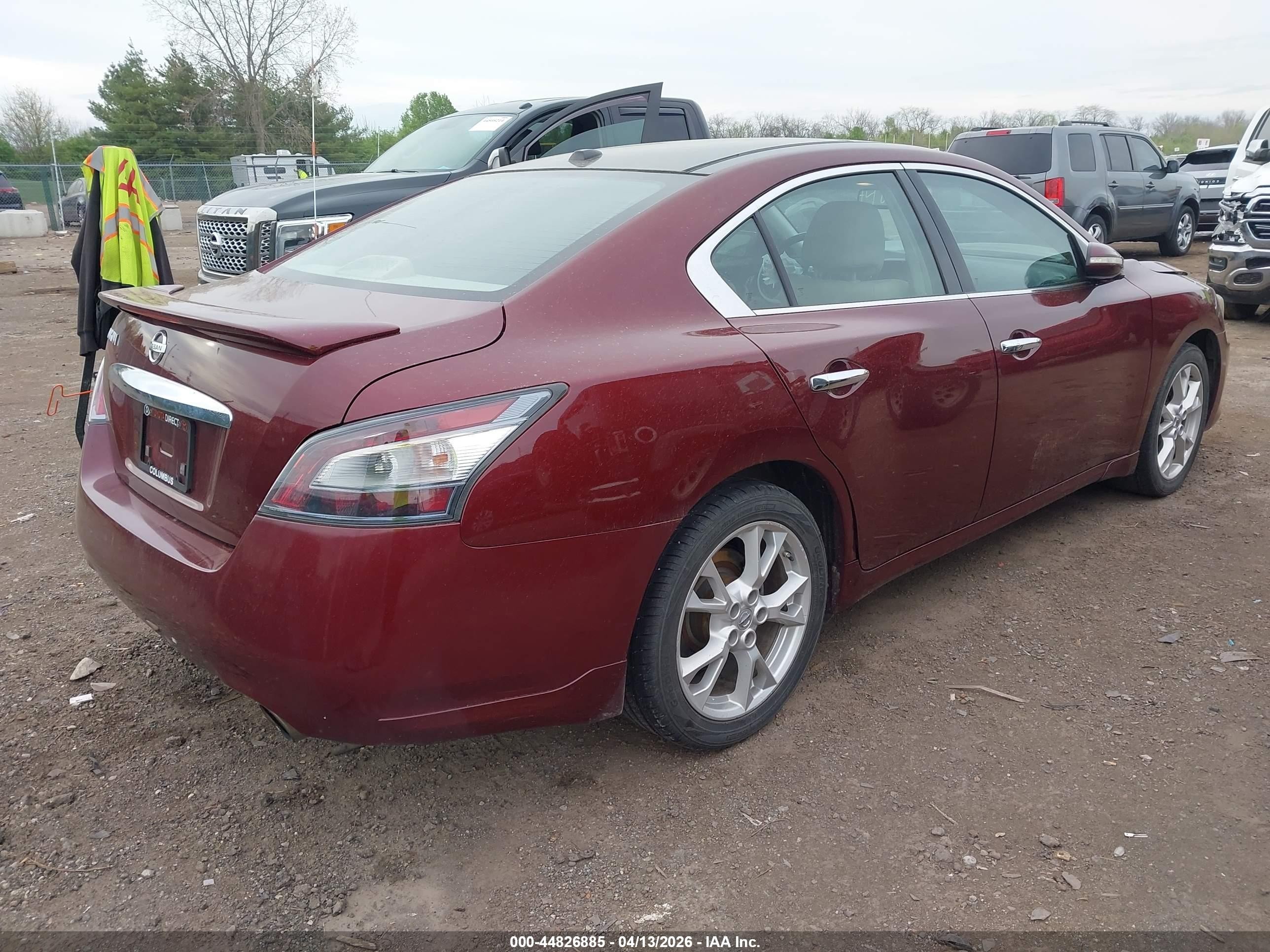 2012 Nissan Maxima 3.5 Sv Maroon vin: 1N4AA5APXCC826759
