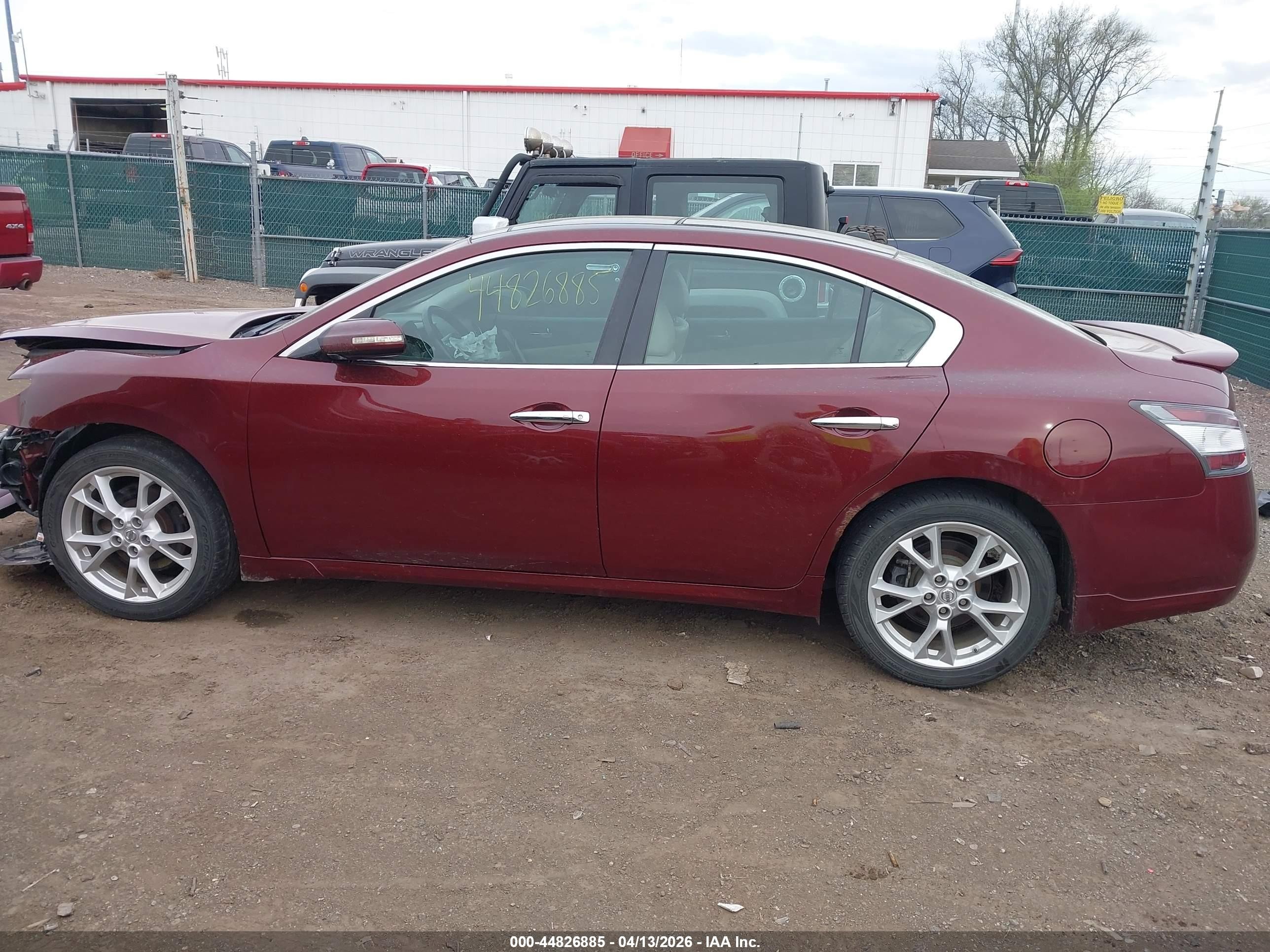 2012 Nissan Maxima 3.5 Sv Maroon vin: 1N4AA5APXCC826759