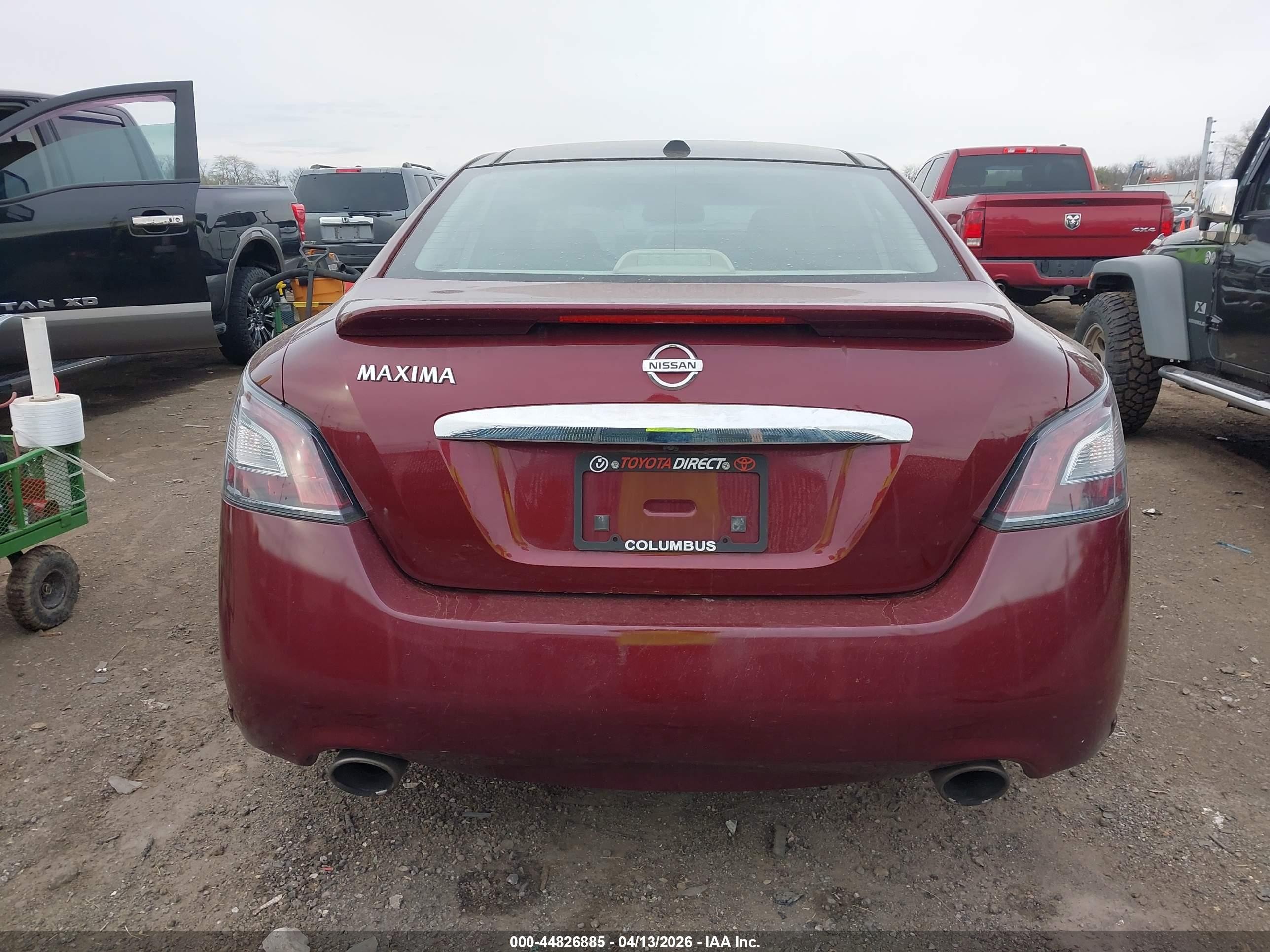 2012 Nissan Maxima 3.5 Sv Maroon vin: 1N4AA5APXCC826759