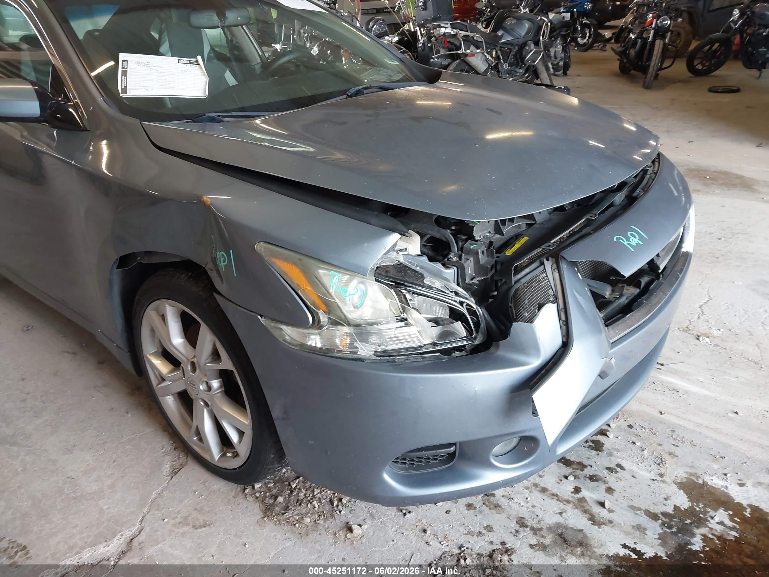 2012 Nissan Maxima 3.5 Sv Gray vin: 1N4AA5APXCC839432