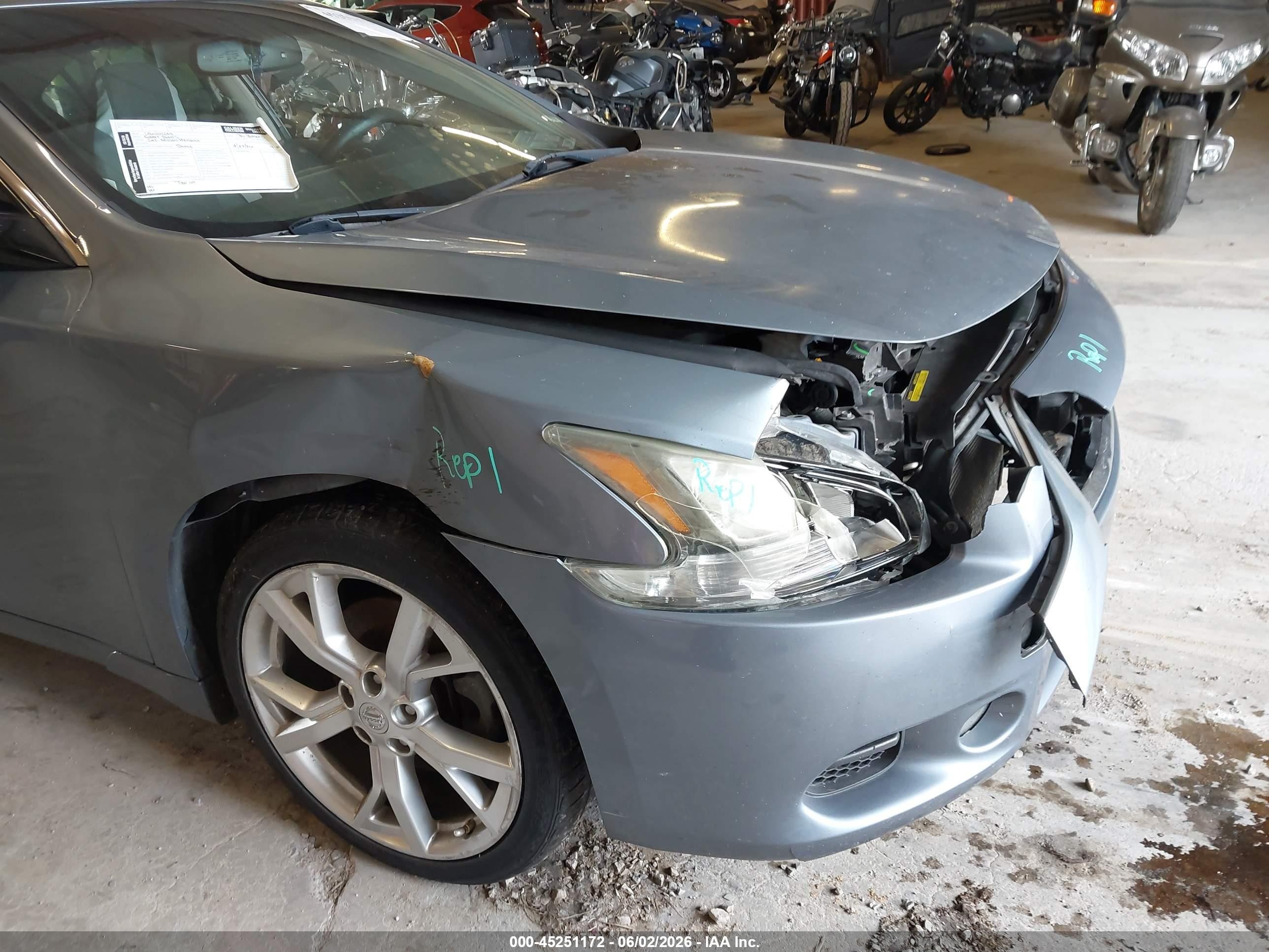 2012 Nissan Maxima 3.5 Sv Gray vin: 1N4AA5APXCC839432