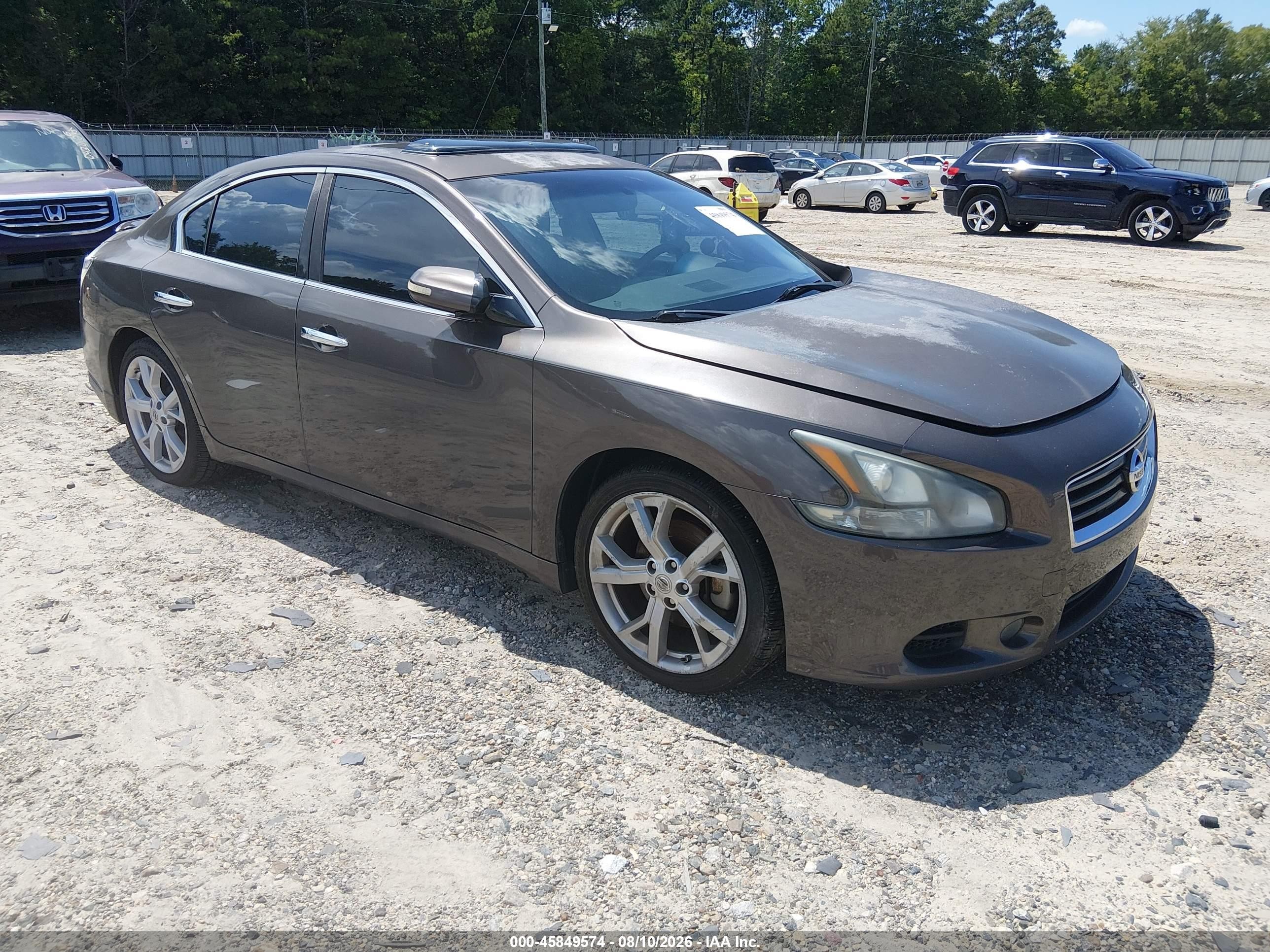 2012 Nissan Maxima 3.5 Sv Brown vin: 1N4AA5APXCC842086