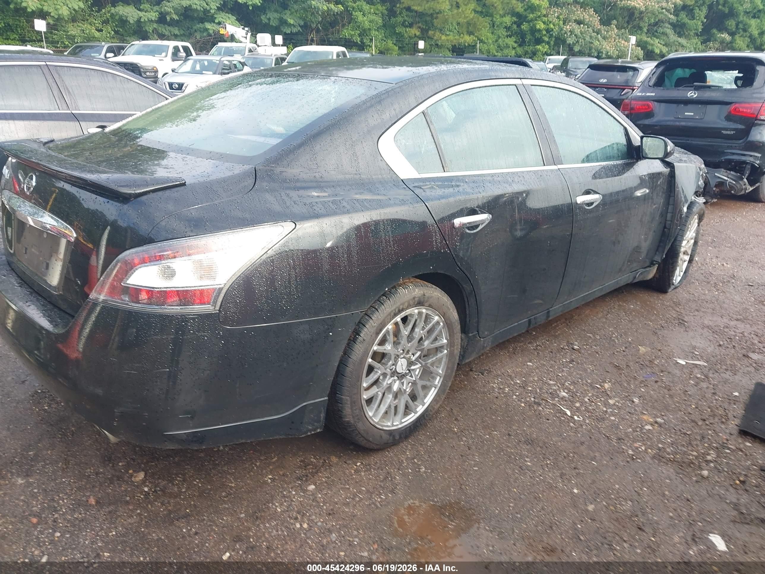 2012 Nissan Maxima 3.5 S Black vin: 1N4AA5APXCC848616