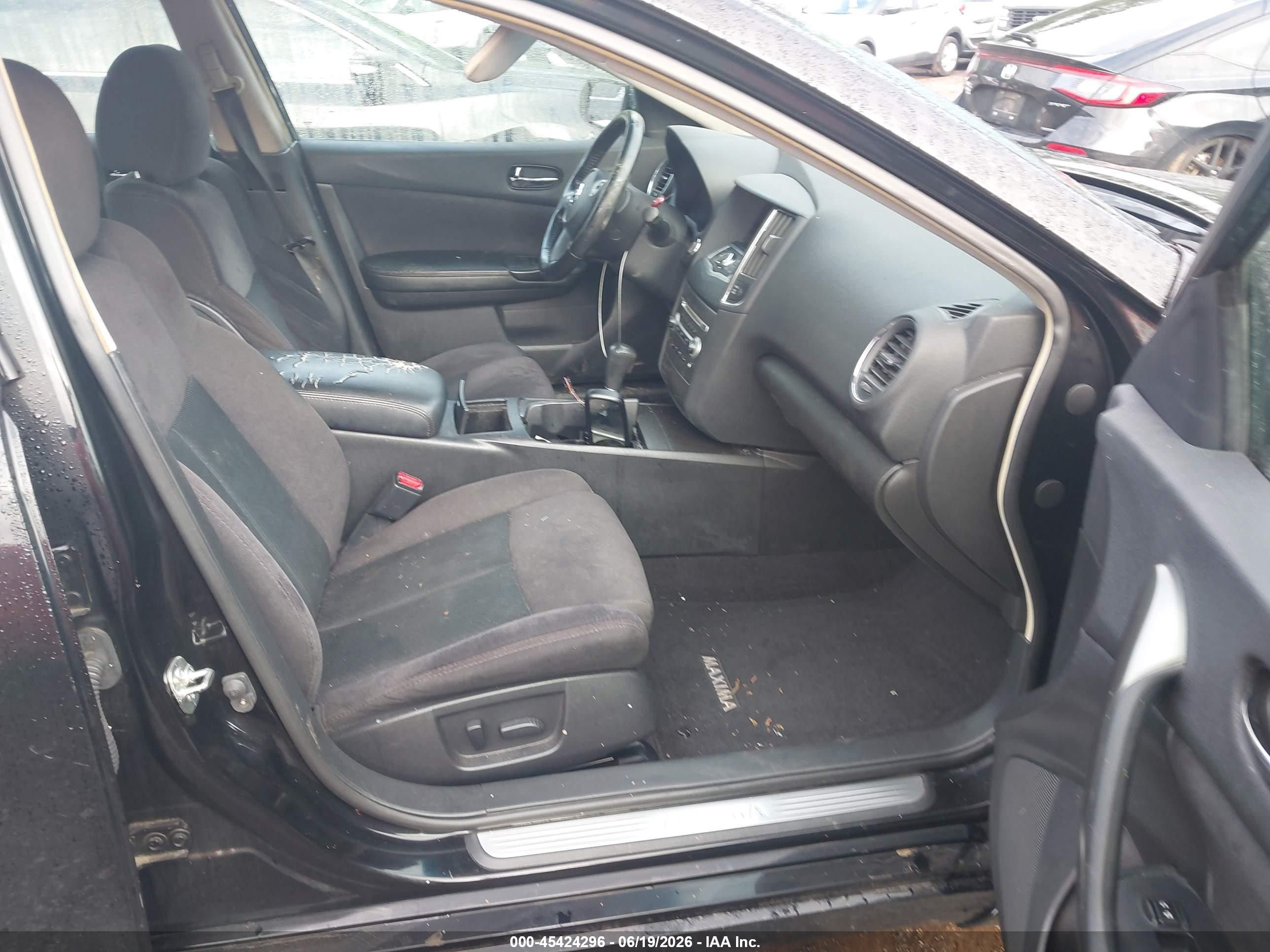 2012 Nissan Maxima 3.5 S Black vin: 1N4AA5APXCC848616