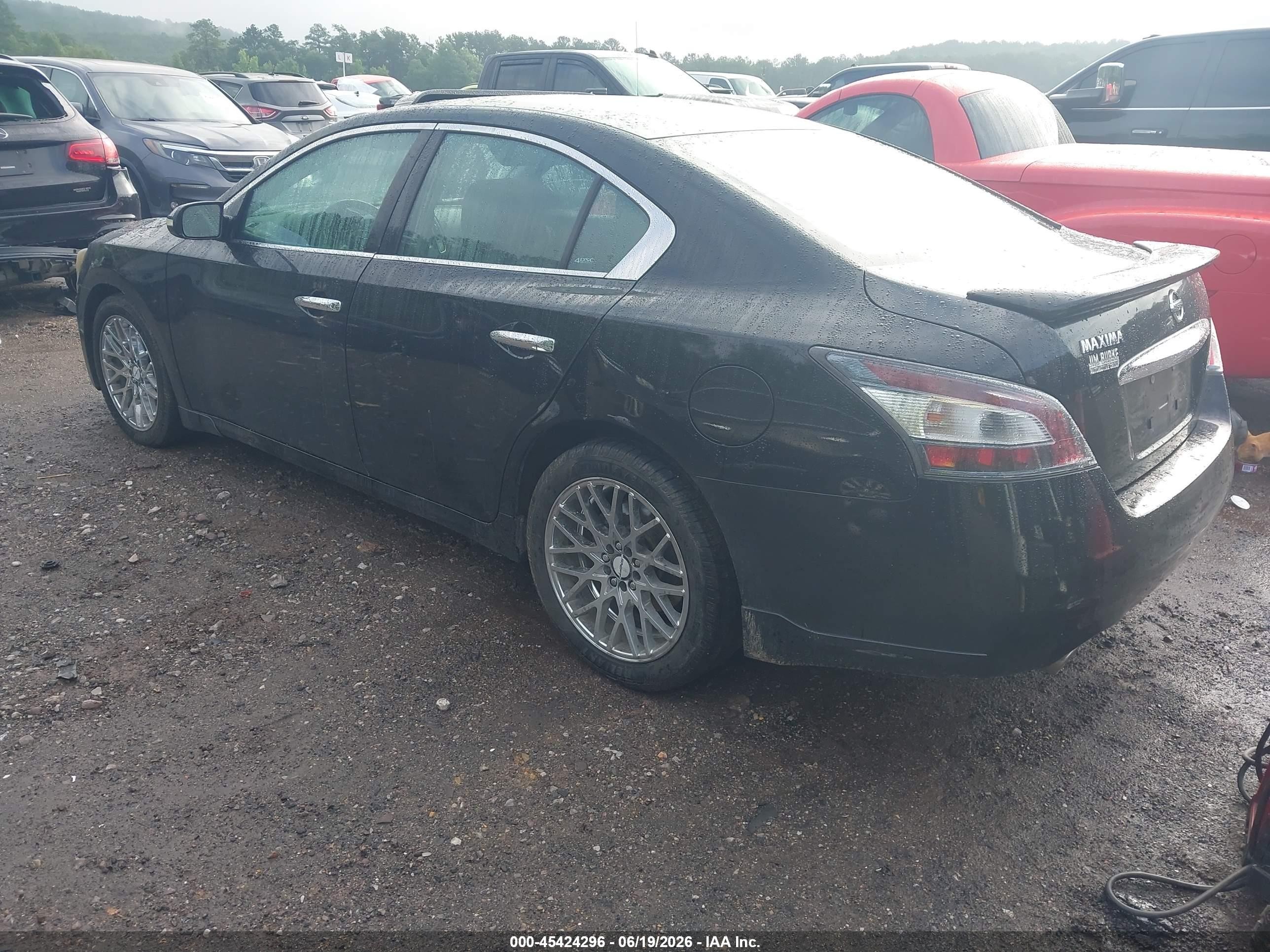 2012 Nissan Maxima 3.5 S Black vin: 1N4AA5APXCC848616