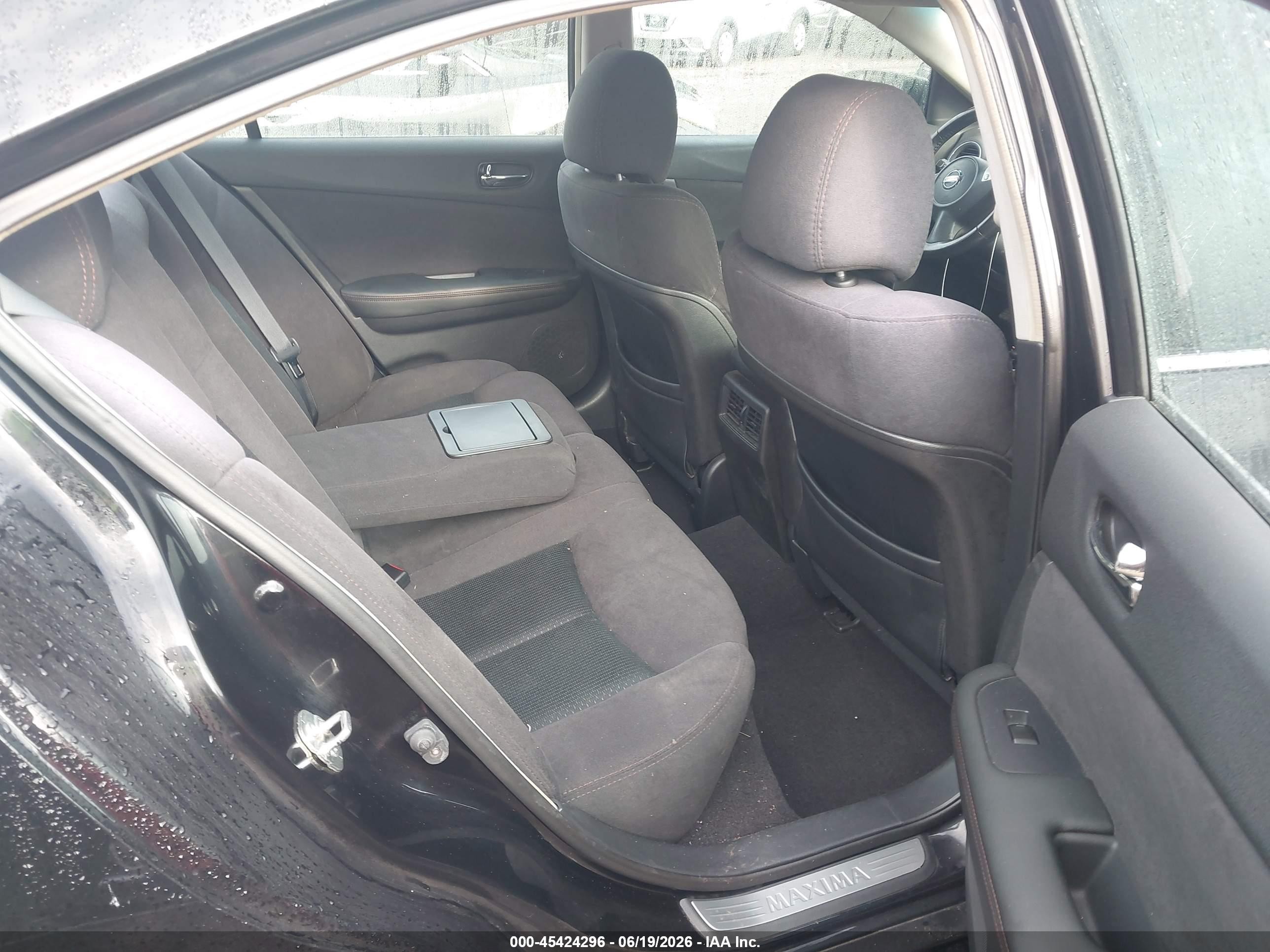 2012 Nissan Maxima 3.5 S Black vin: 1N4AA5APXCC848616