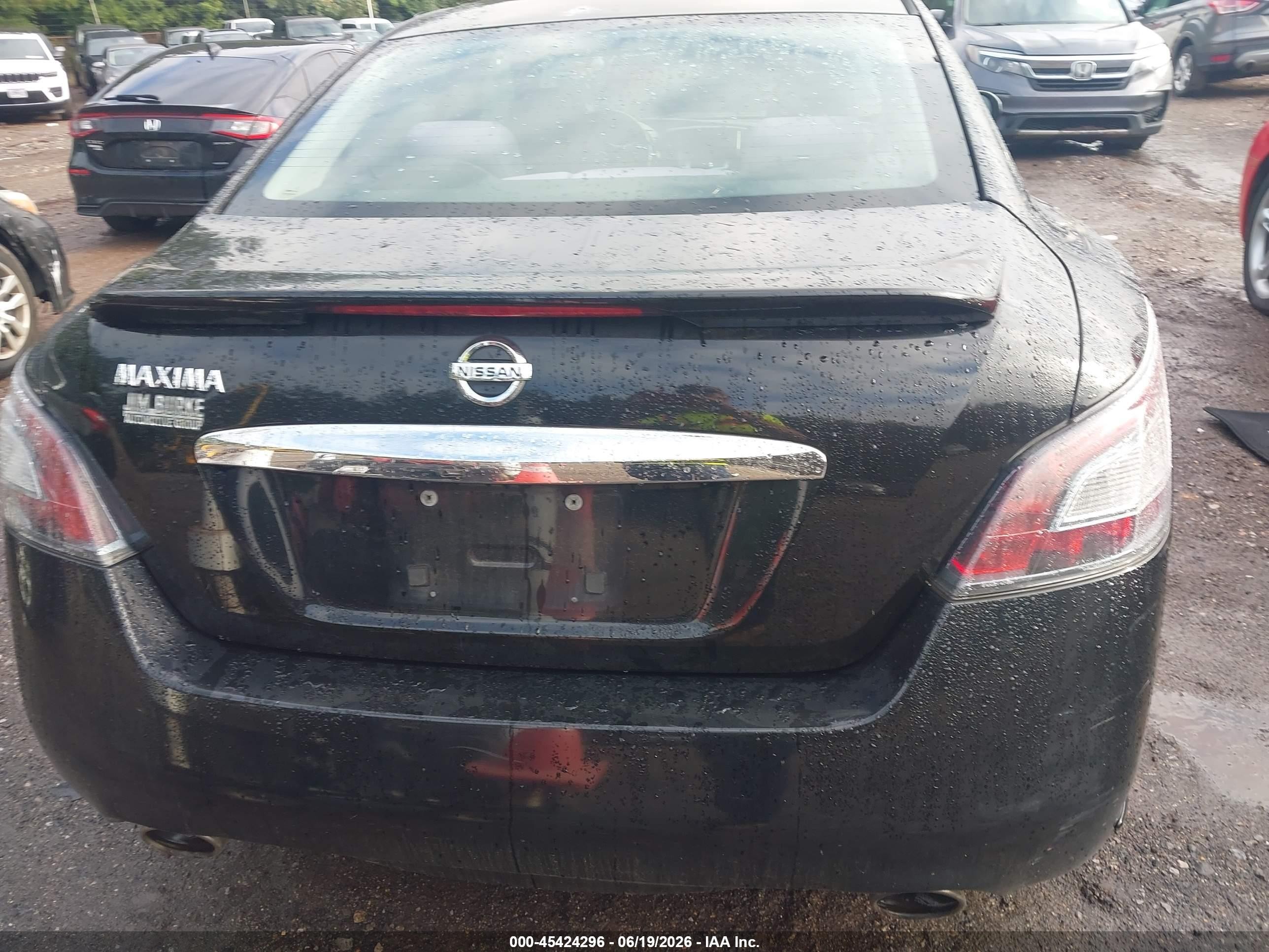 2012 Nissan Maxima 3.5 S Black vin: 1N4AA5APXCC848616