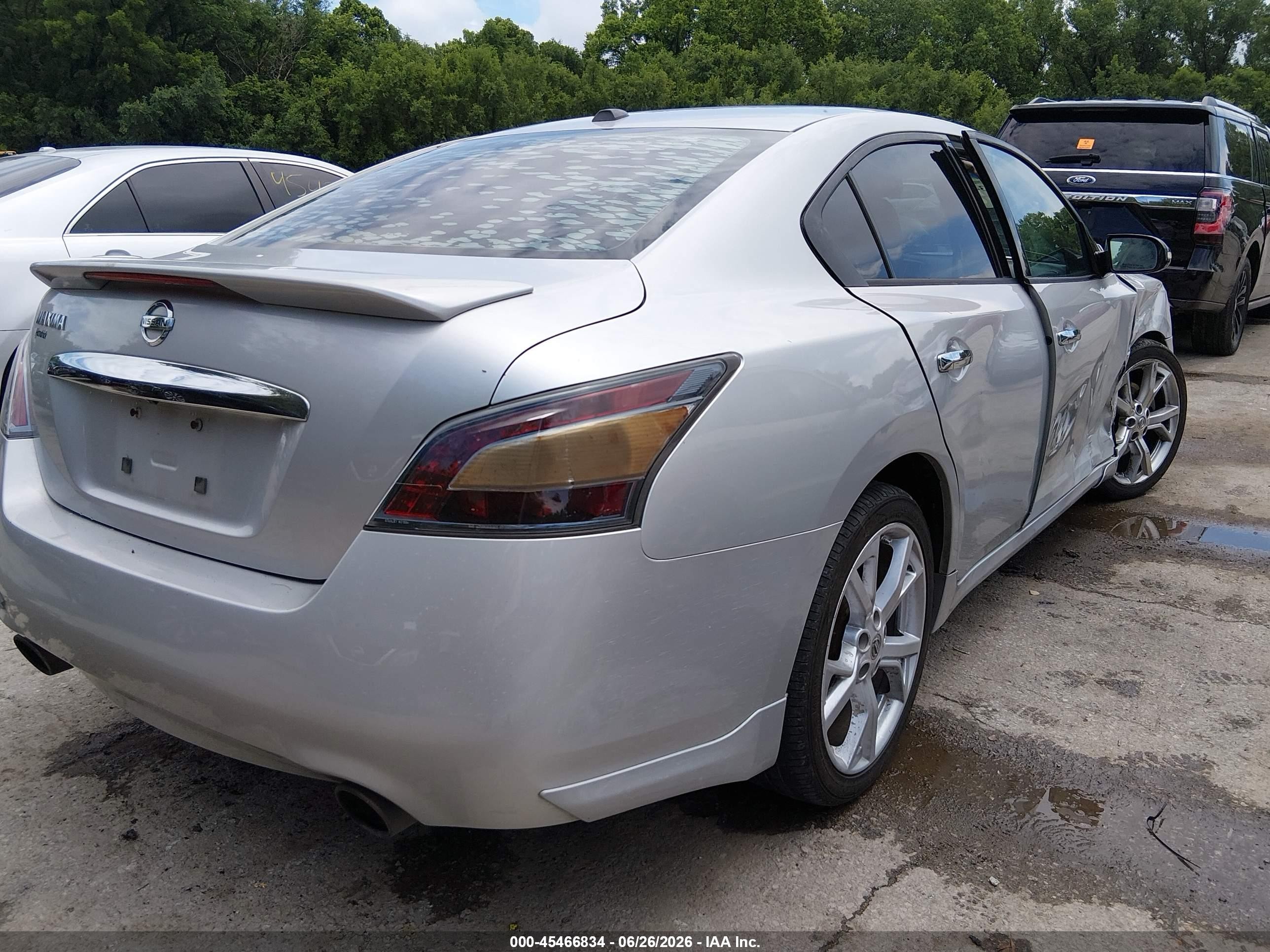 2012 Nissan Maxima 3.5 Sv Silver vin: 1N4AA5APXCC855372
