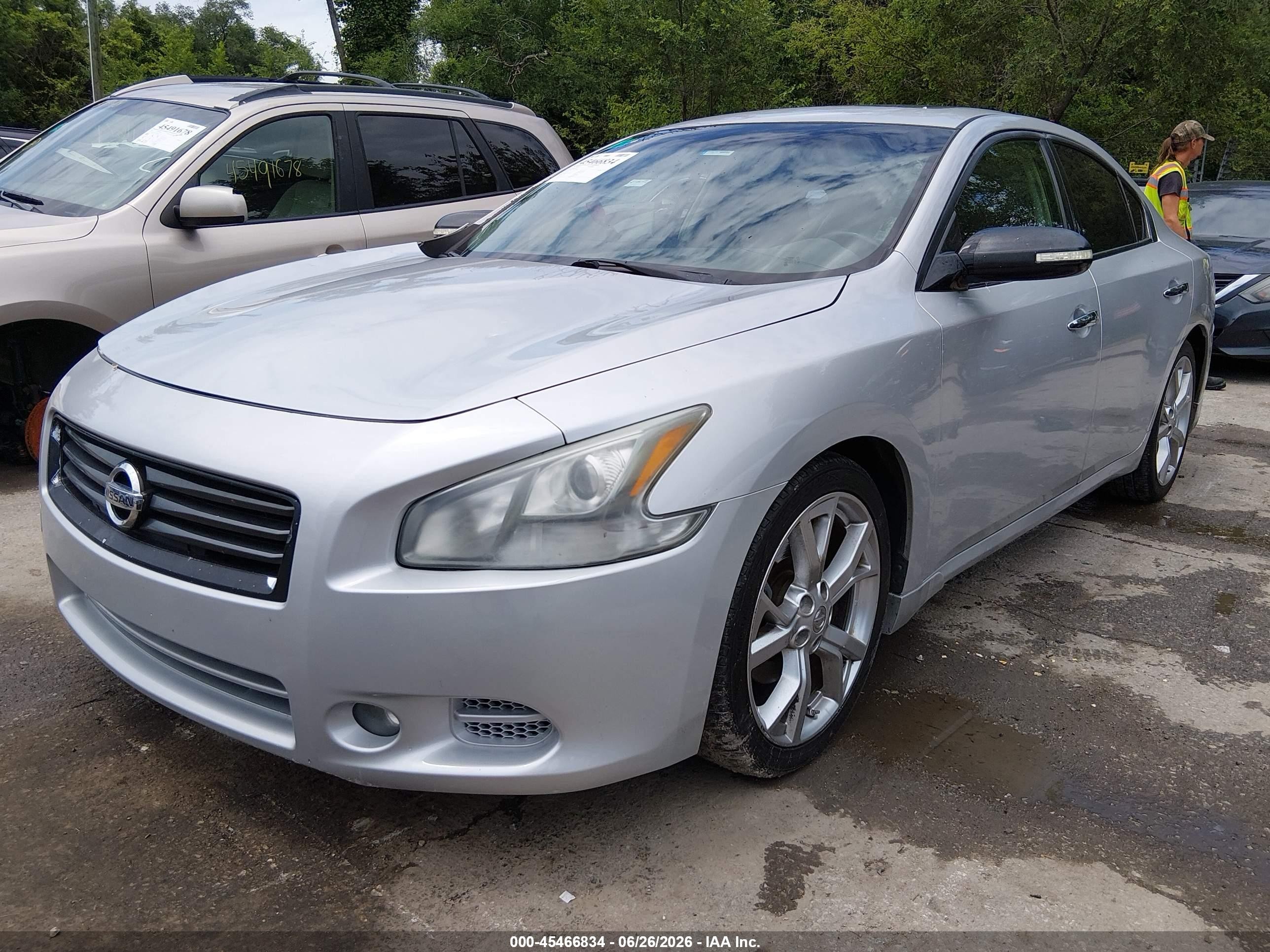 2012 Nissan Maxima 3.5 Sv Silver vin: 1N4AA5APXCC855372