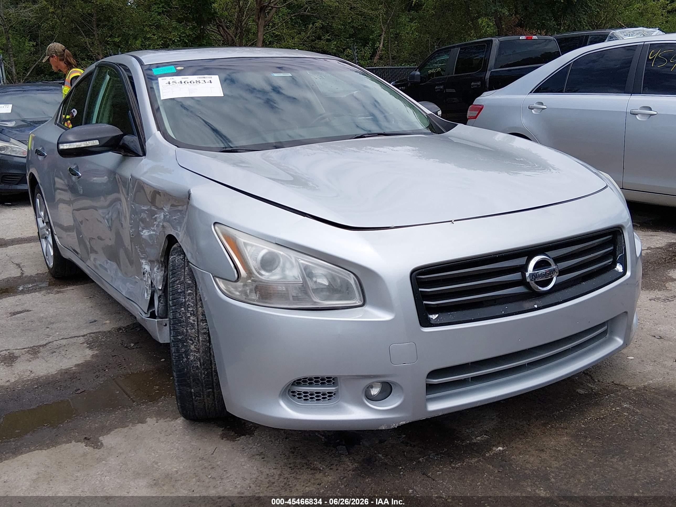 2012 Nissan Maxima 3.5 Sv Silver vin: 1N4AA5APXCC855372