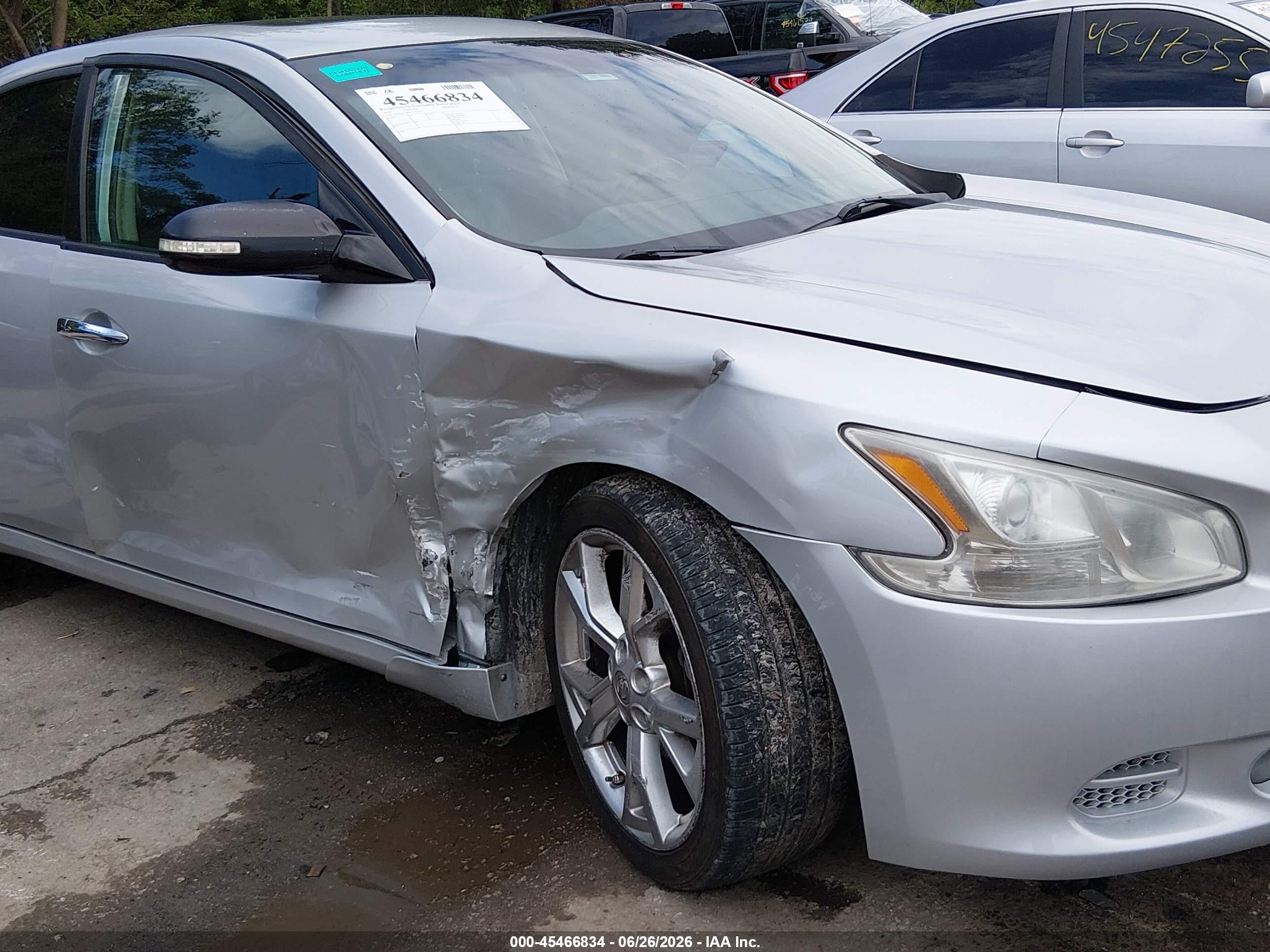 2012 Nissan Maxima 3.5 Sv Silver vin: 1N4AA5APXCC855372