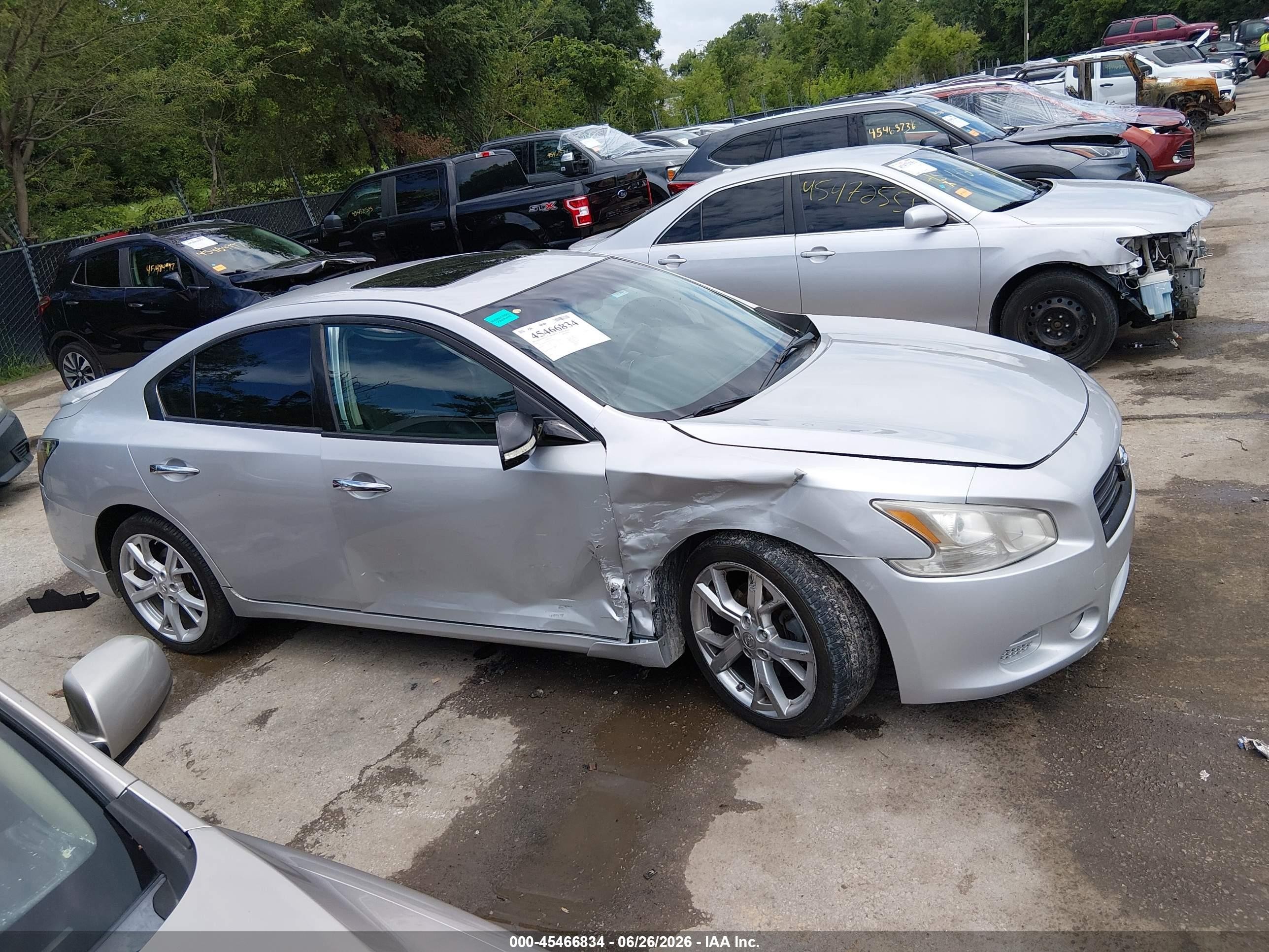 2012 Nissan Maxima 3.5 Sv Silver vin: 1N4AA5APXCC855372
