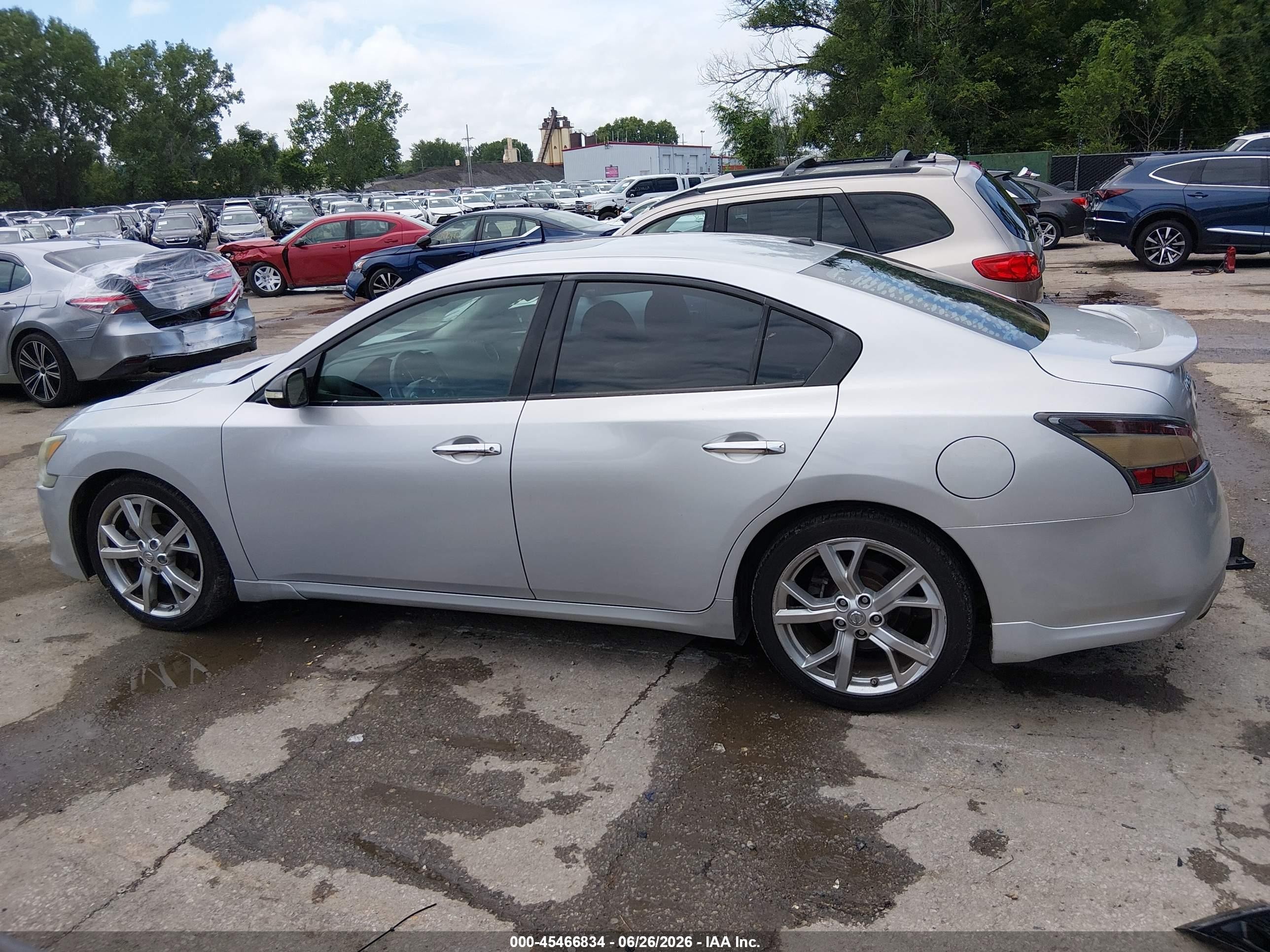 2012 Nissan Maxima 3.5 Sv Silver vin: 1N4AA5APXCC855372