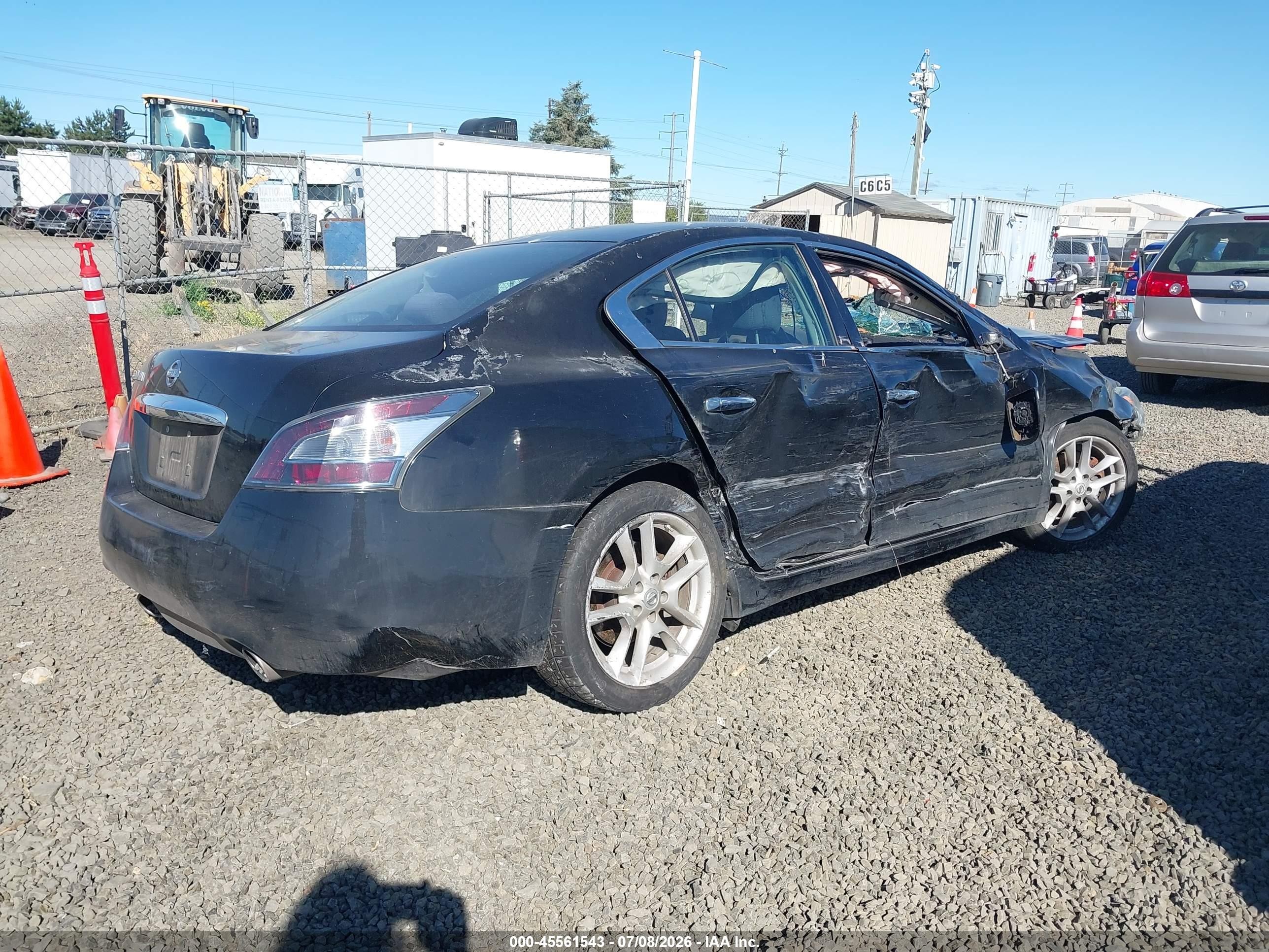 2012 Nissan Maxima 3.5 S Black vin: 1N4AA5APXCC858708