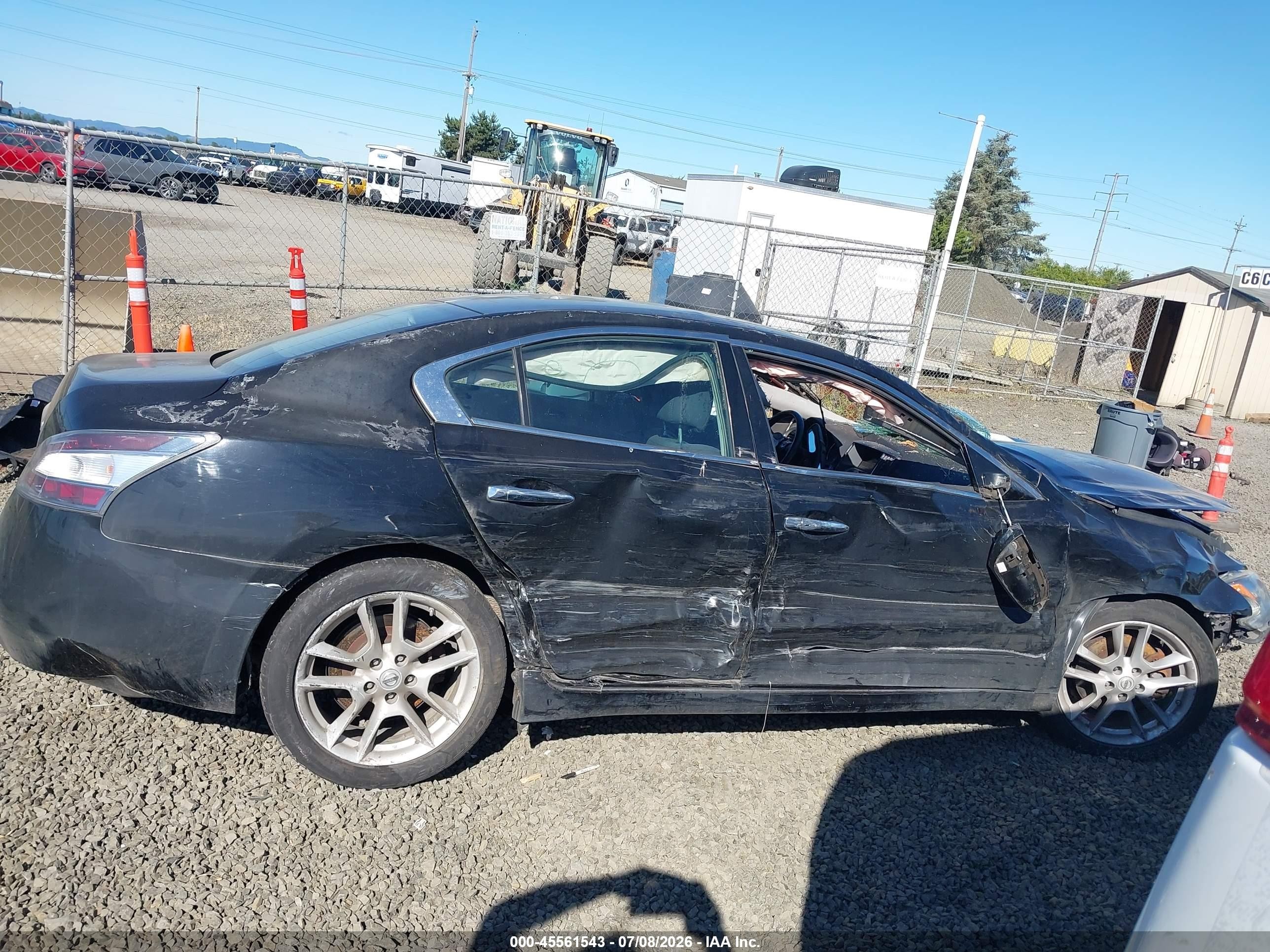 2012 Nissan Maxima 3.5 S Black vin: 1N4AA5APXCC858708