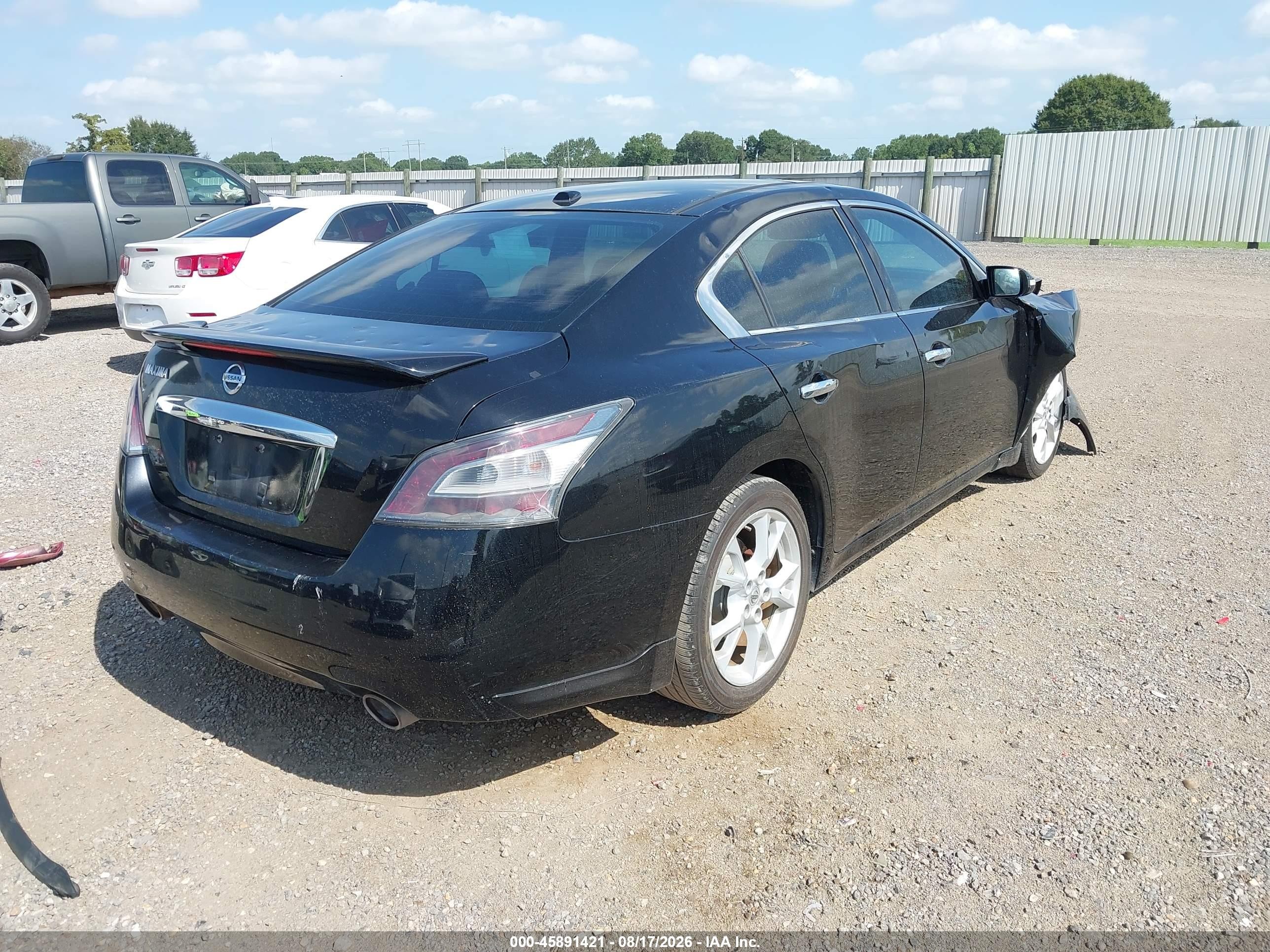 2013 Nissan Maxima 3.5 Sv Black vin: 1N4AA5APXDC809896