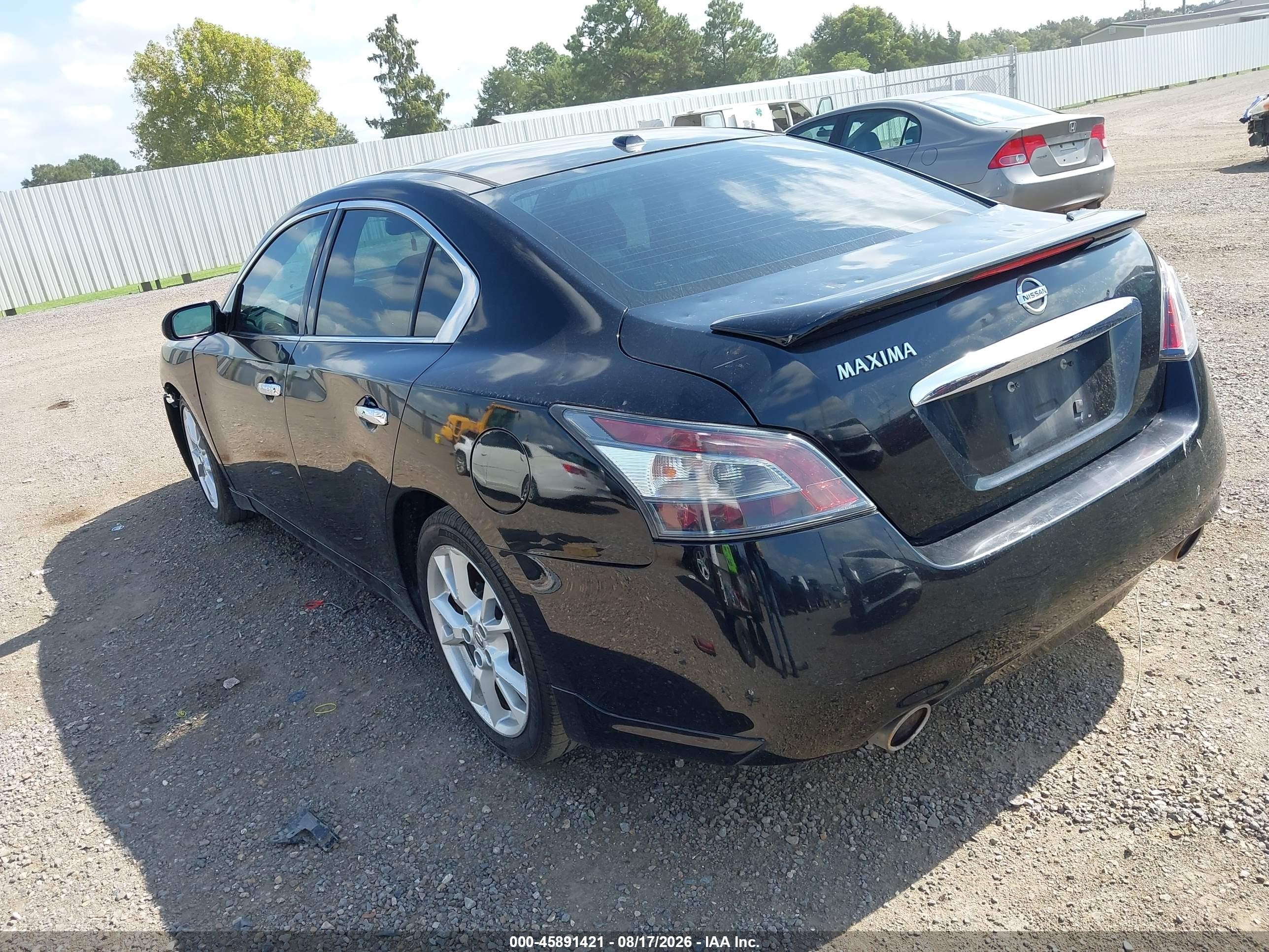 2013 Nissan Maxima 3.5 Sv Black vin: 1N4AA5APXDC809896