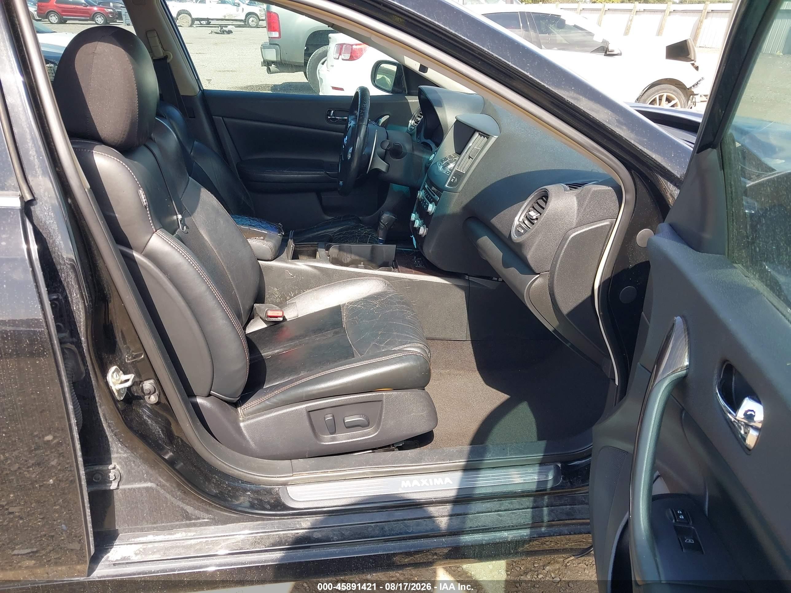 2013 Nissan Maxima 3.5 Sv Black vin: 1N4AA5APXDC809896