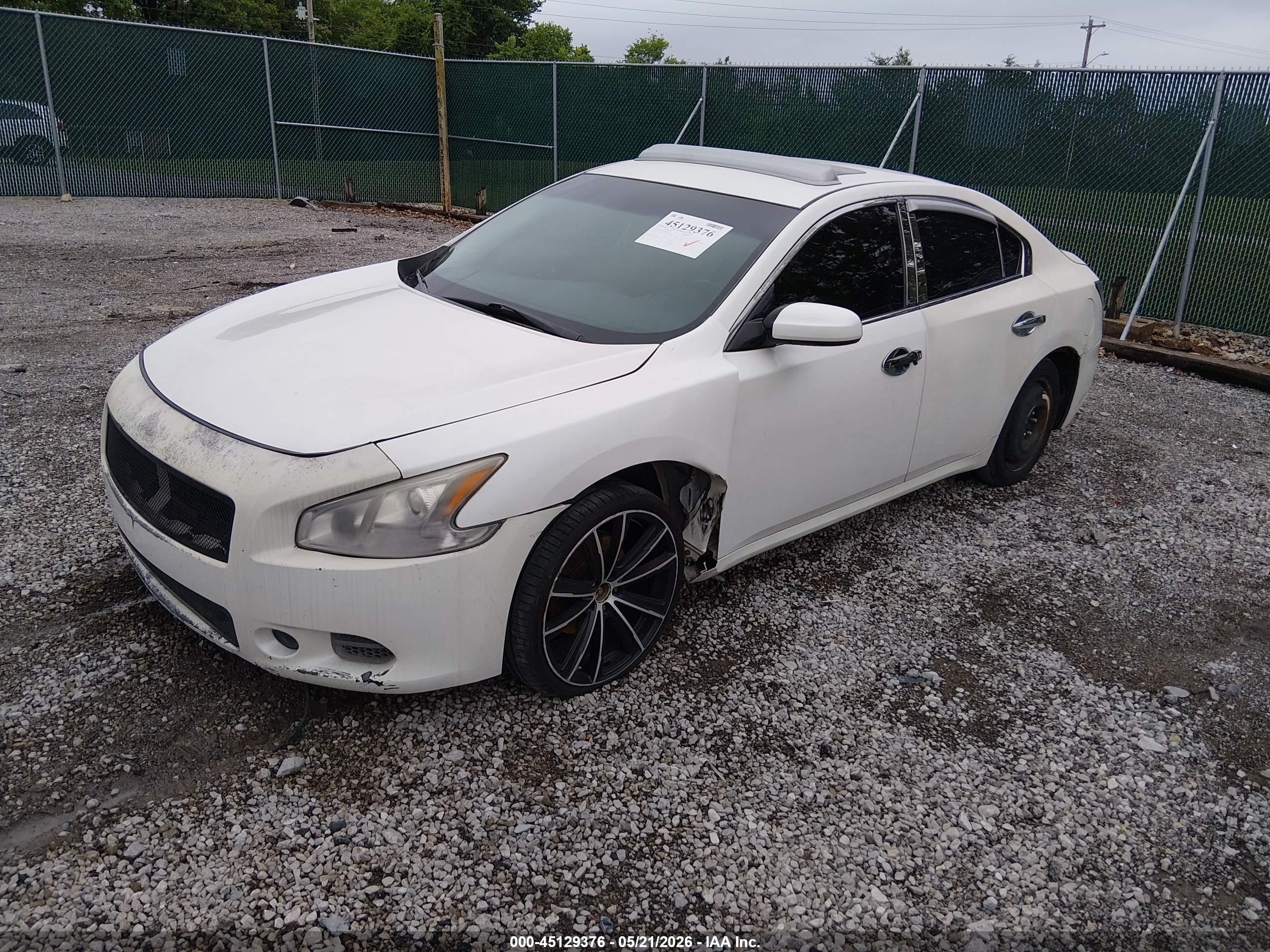 2013 Nissan Maxima 3.5 S White vin: 1N4AA5APXDC813401