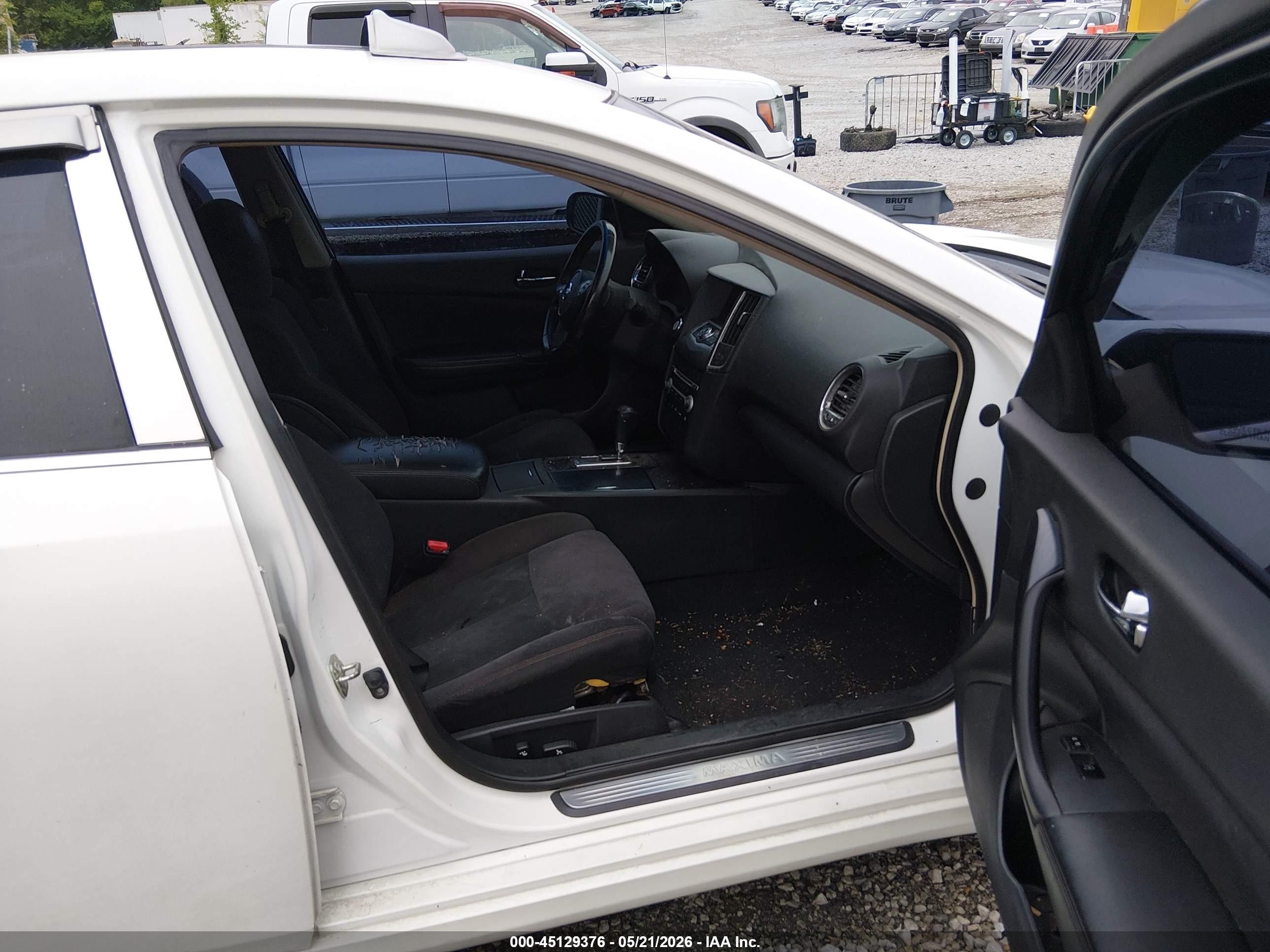 2013 Nissan Maxima 3.5 S White vin: 1N4AA5APXDC813401