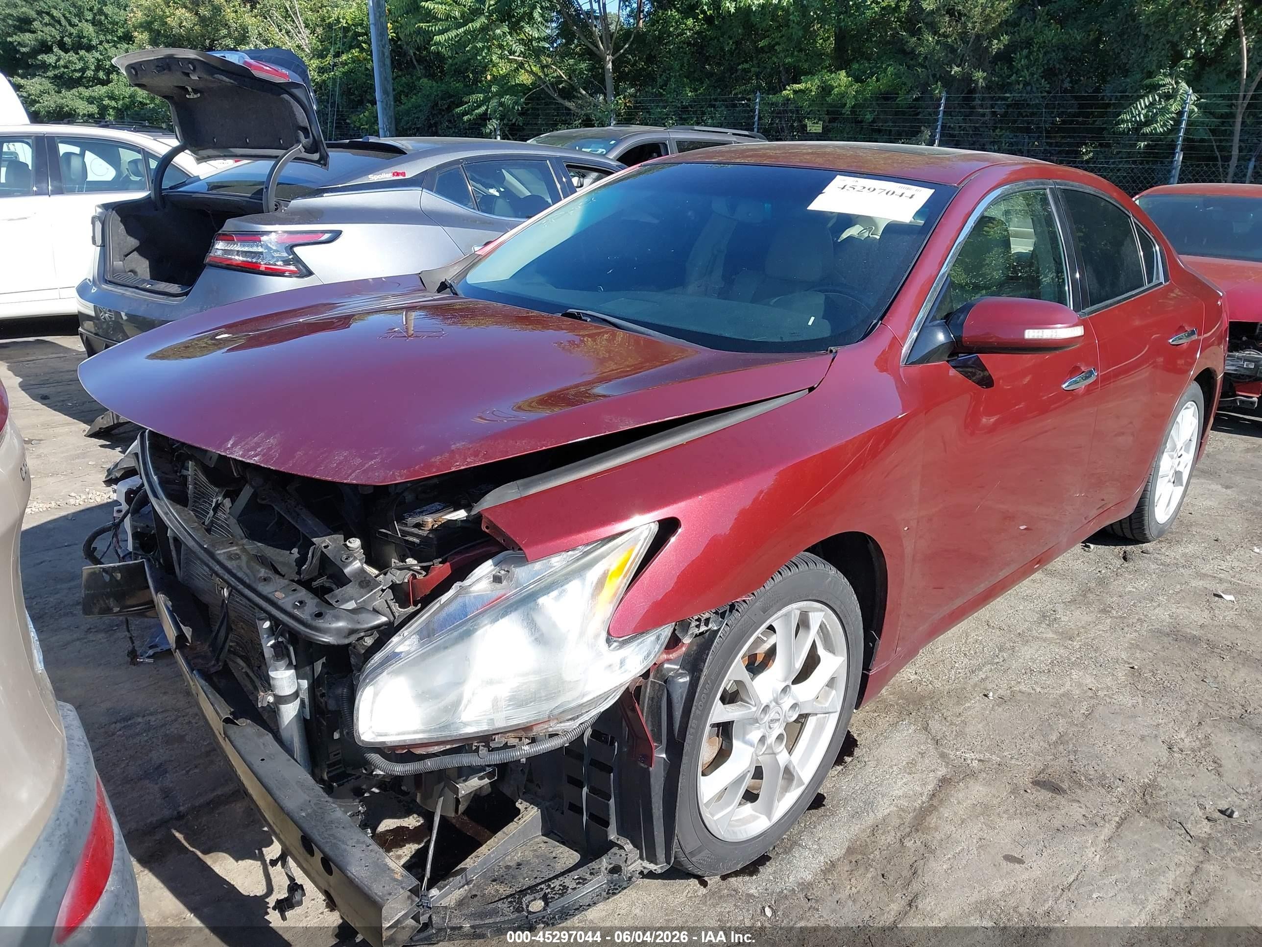 2013 Nissan Maxima 3.5 Sv Burgundy vin: 1N4AA5APXDC818114