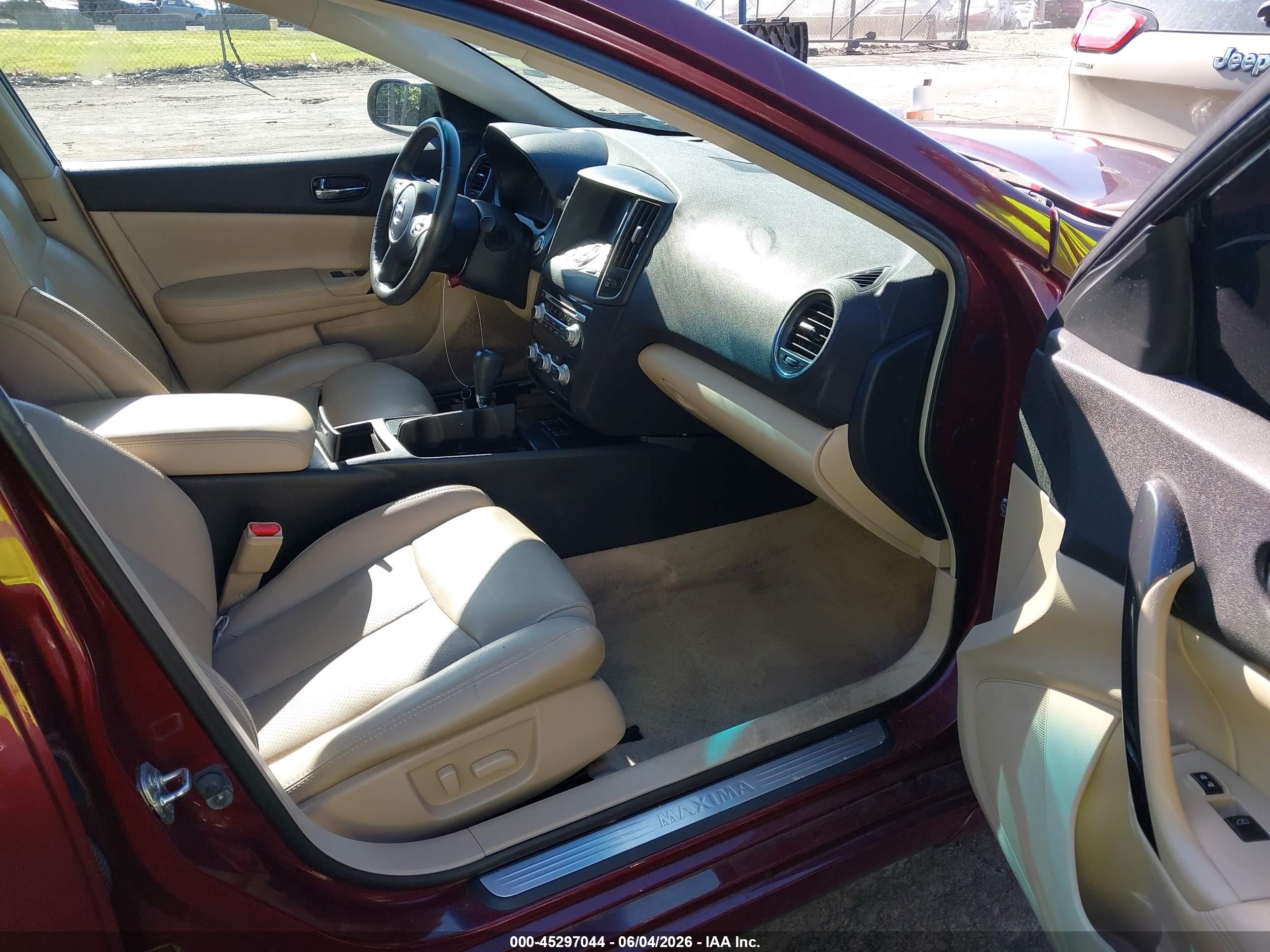 2013 Nissan Maxima 3.5 Sv Burgundy vin: 1N4AA5APXDC818114