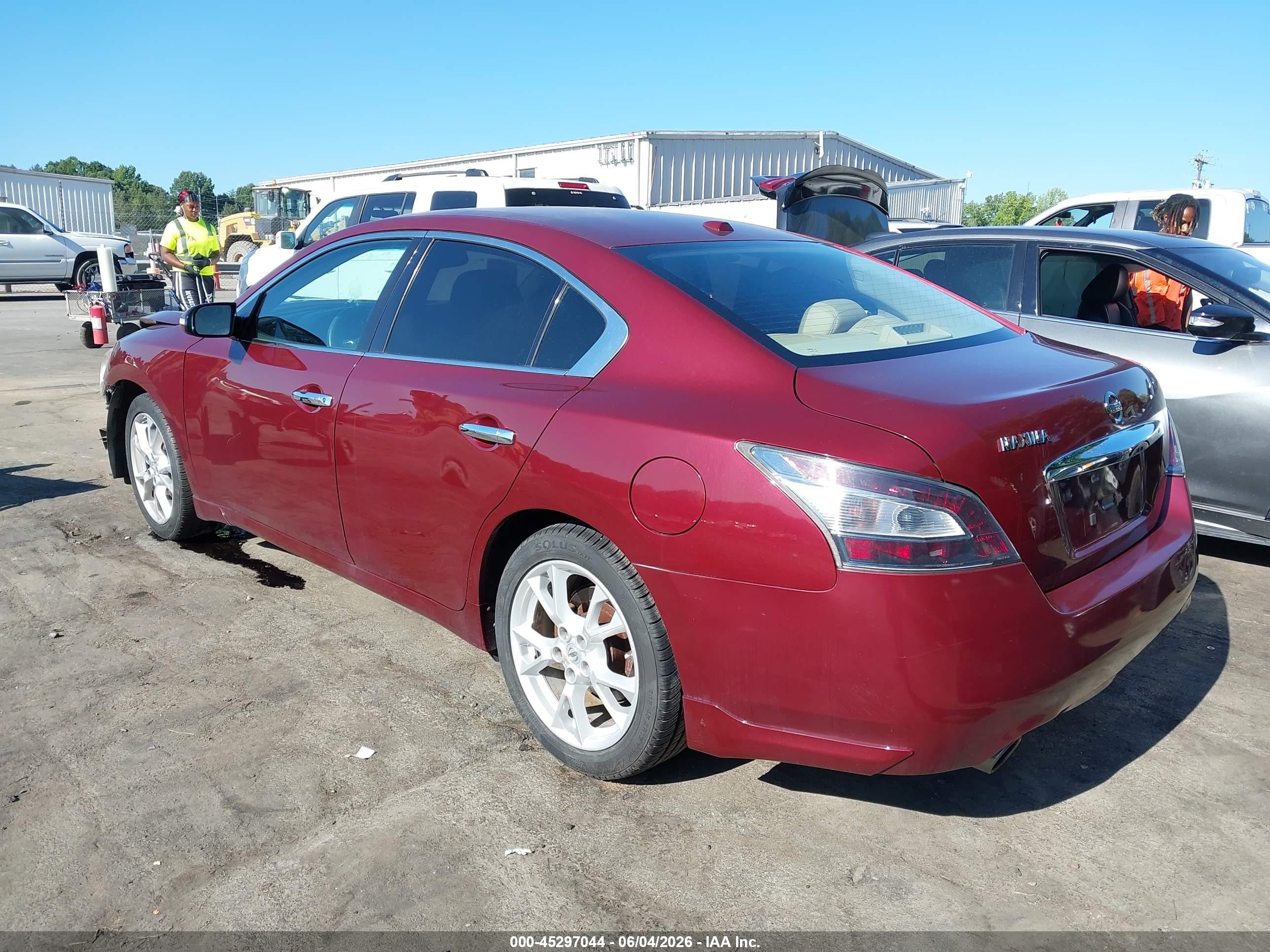 2013 Nissan Maxima 3.5 Sv Burgundy vin: 1N4AA5APXDC818114
