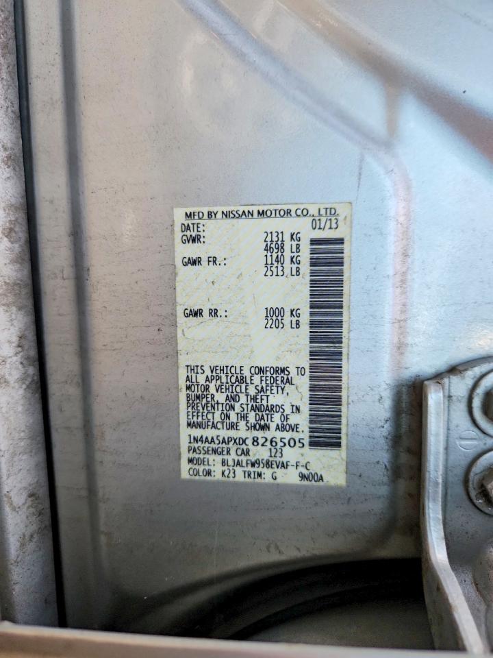 2013 Nissan Maxima 3.5 S Silver vin: 1N4AA5APXDC826505