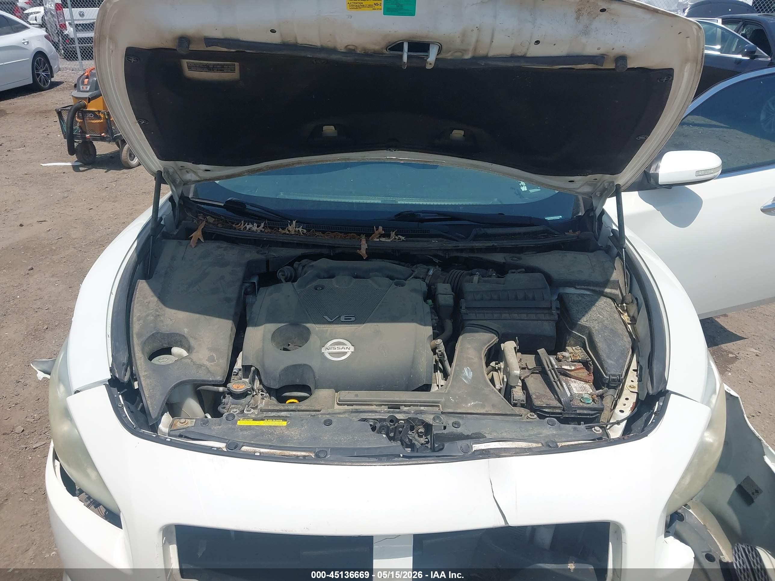 2013 Nissan Maxima 3.5 Sv White vin: 1N4AA5APXDC827881