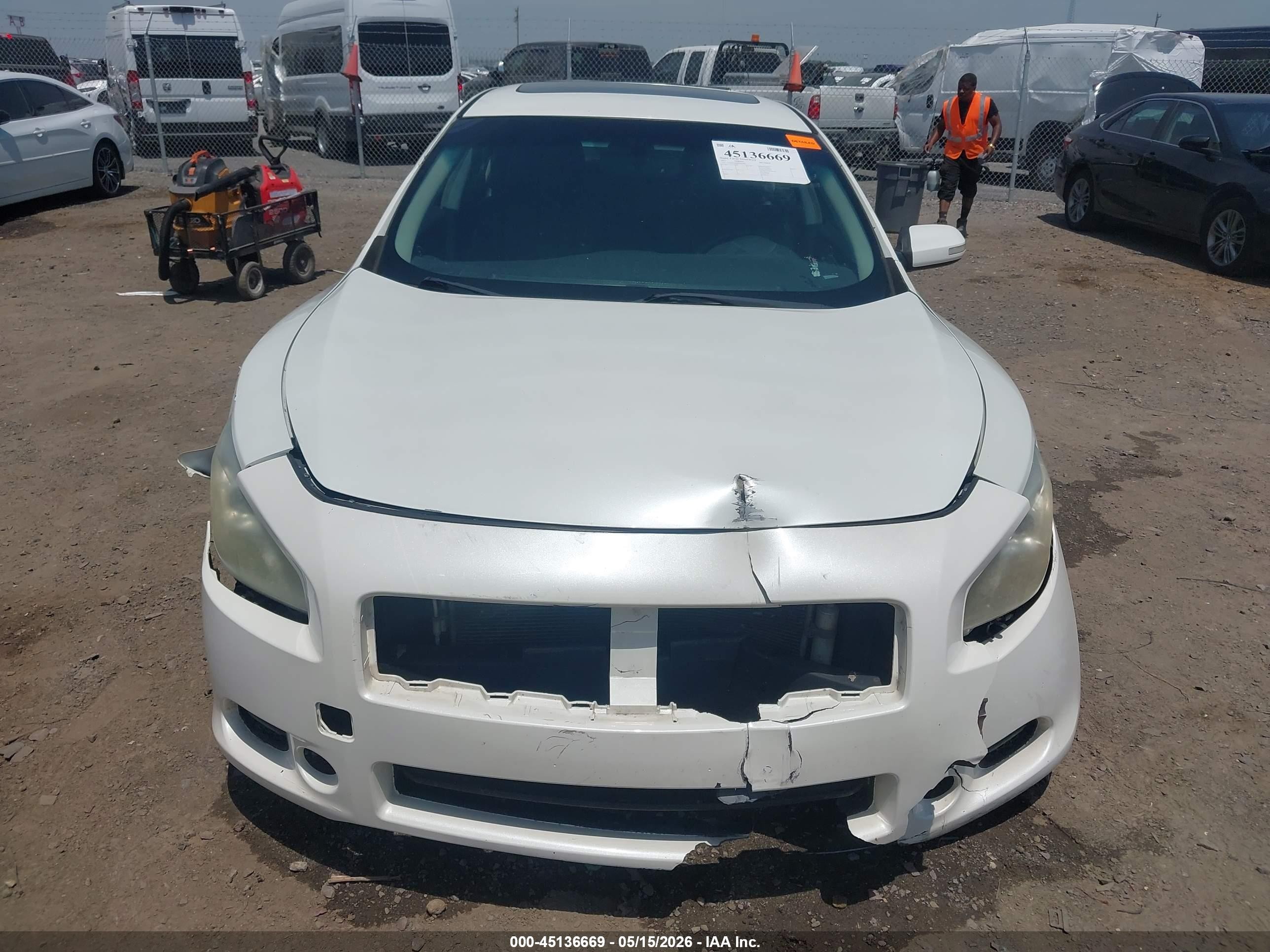 2013 Nissan Maxima 3.5 Sv White vin: 1N4AA5APXDC827881