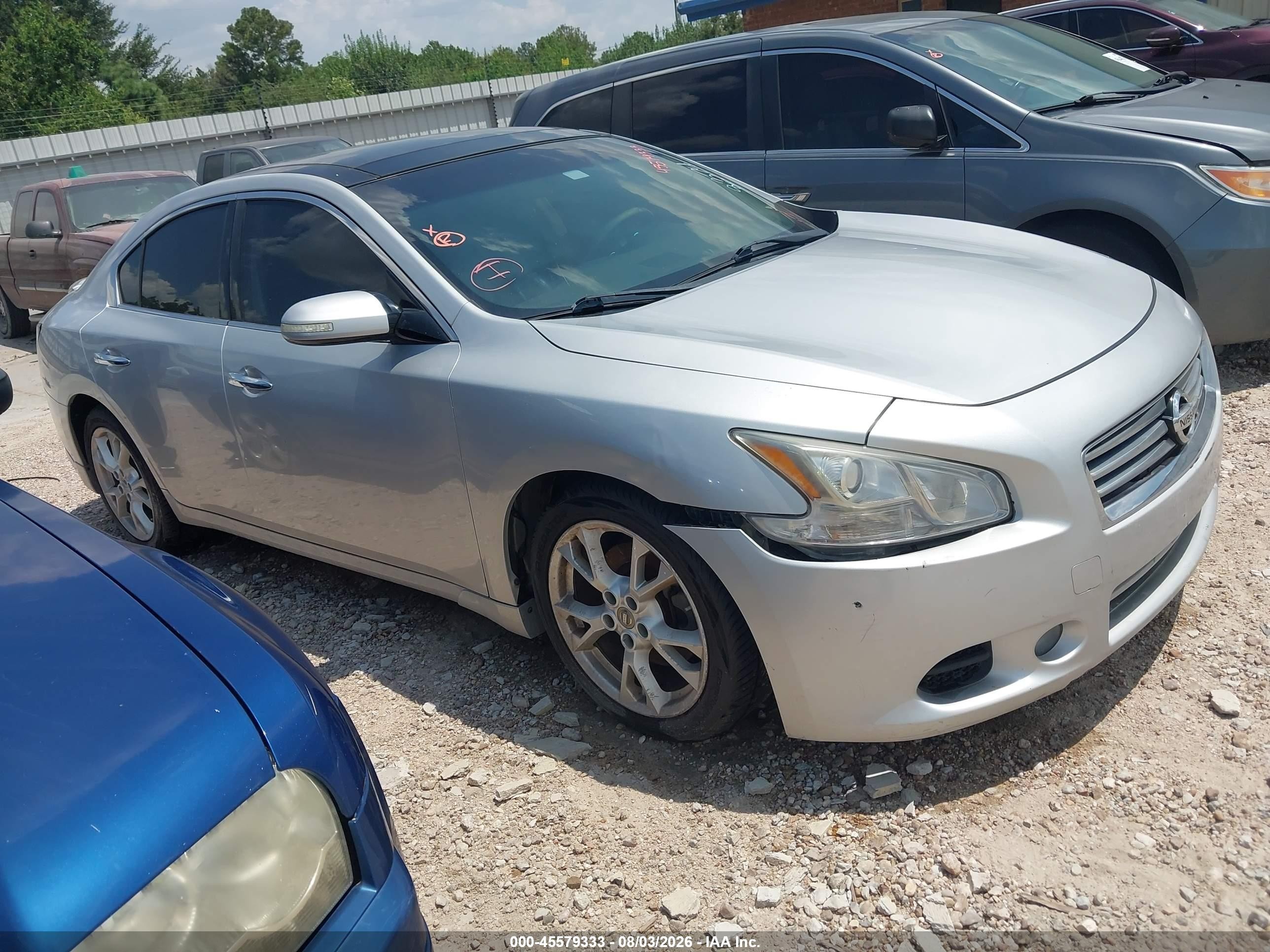 2013 Nissan Maxima 3.5 Sv Silver vin: 1N4AA5APXDC848374
