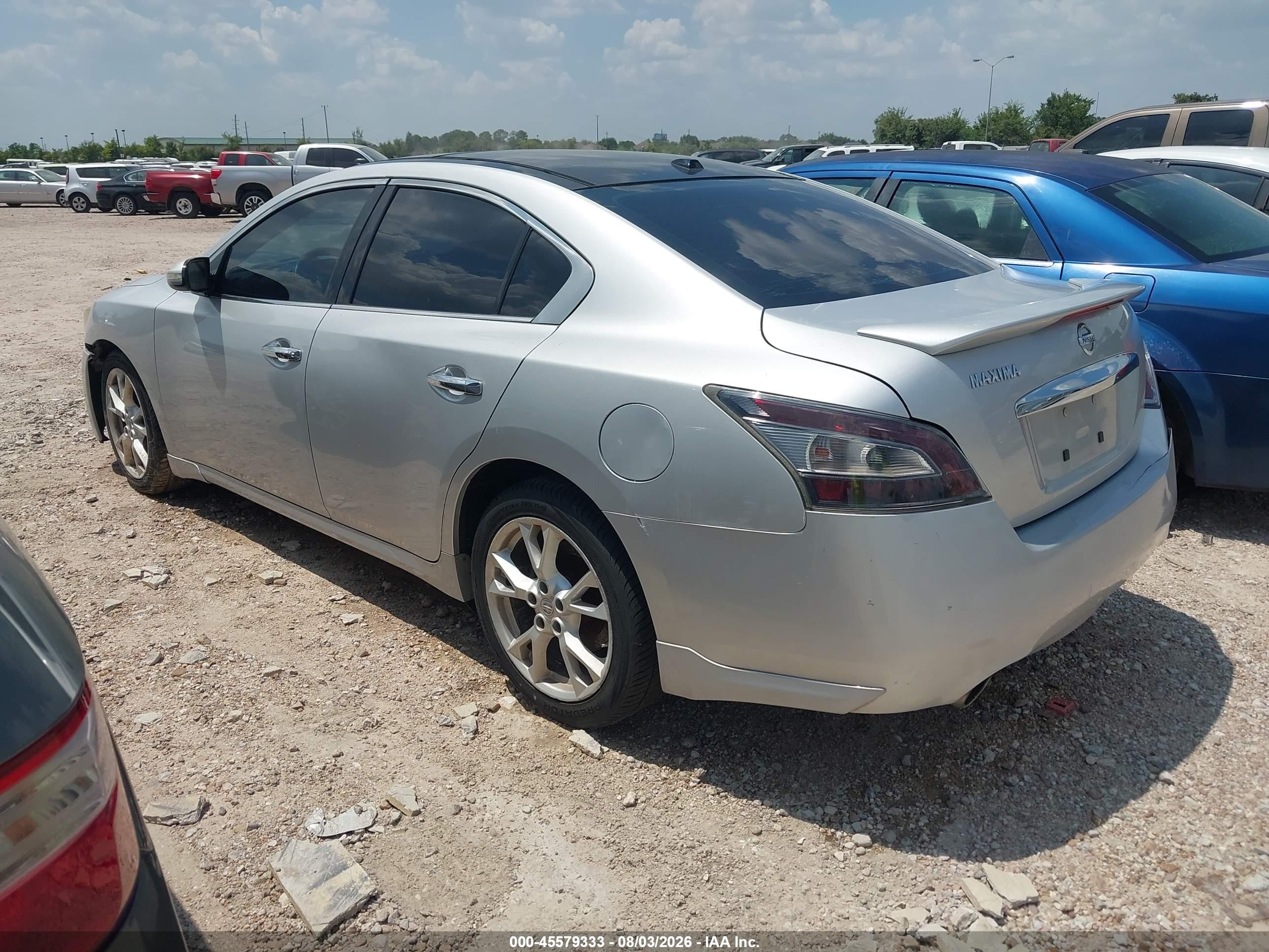 2013 Nissan Maxima 3.5 Sv Silver vin: 1N4AA5APXDC848374