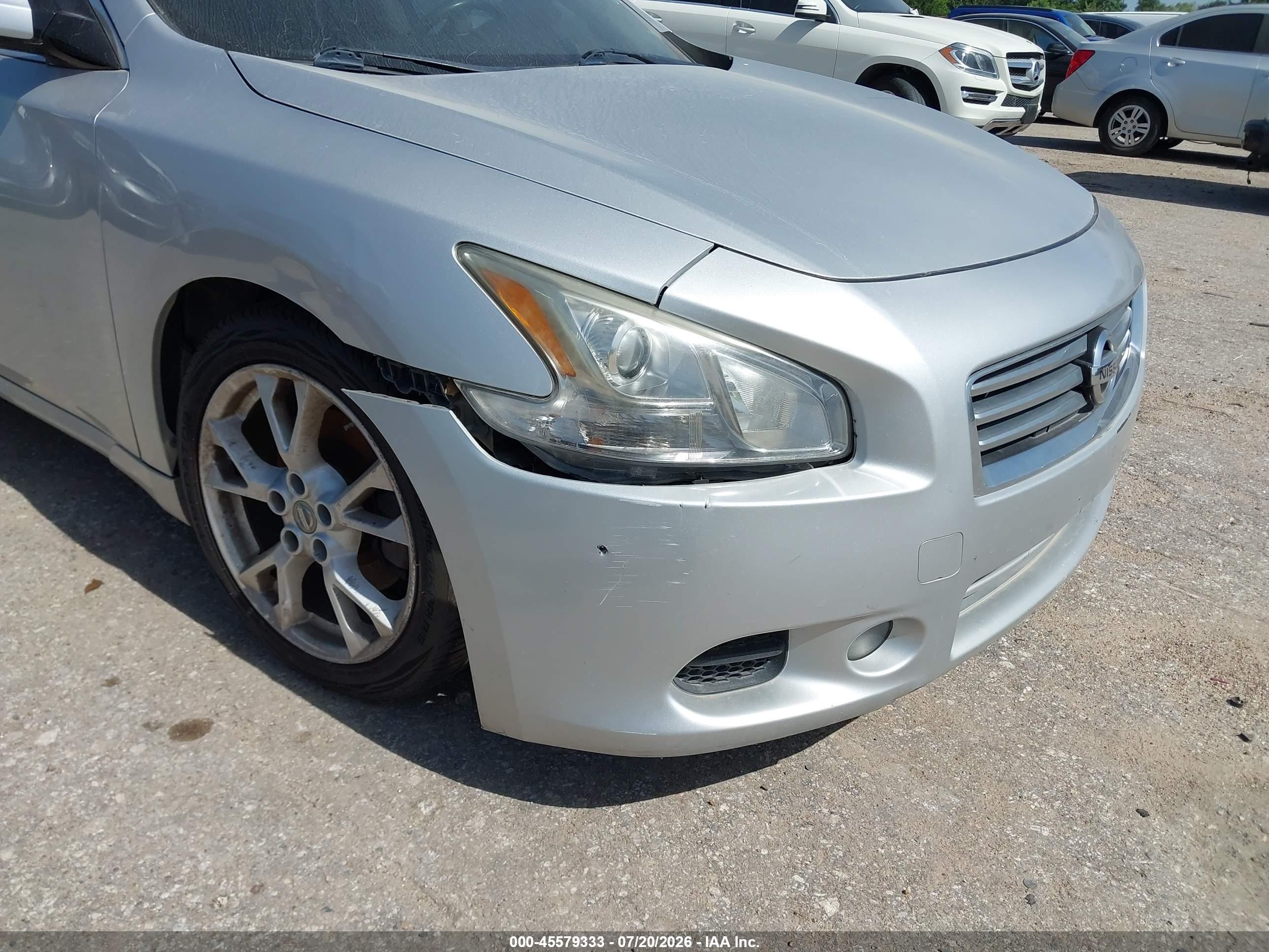 2013 Nissan Maxima 3.5 Sv Silver vin: 1N4AA5APXDC848374