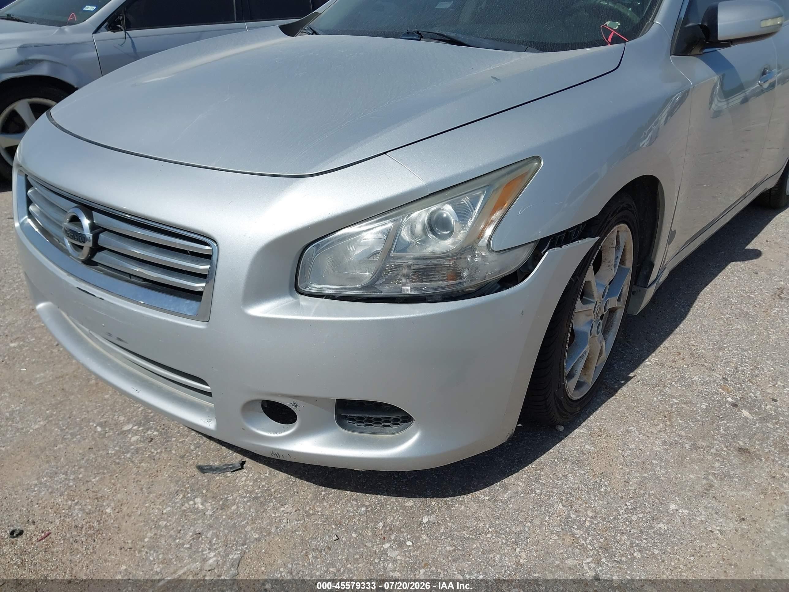 2013 Nissan Maxima 3.5 Sv Silver vin: 1N4AA5APXDC848374