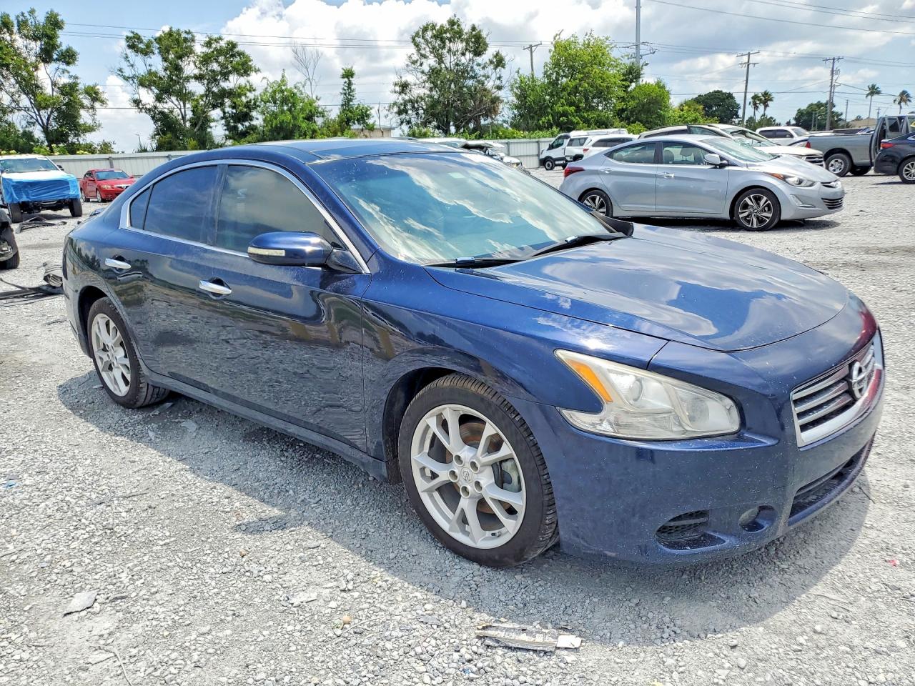 2014 Nissan Maxima 3.5 Sv Blue vin: 1N4AA5APXEC442905
