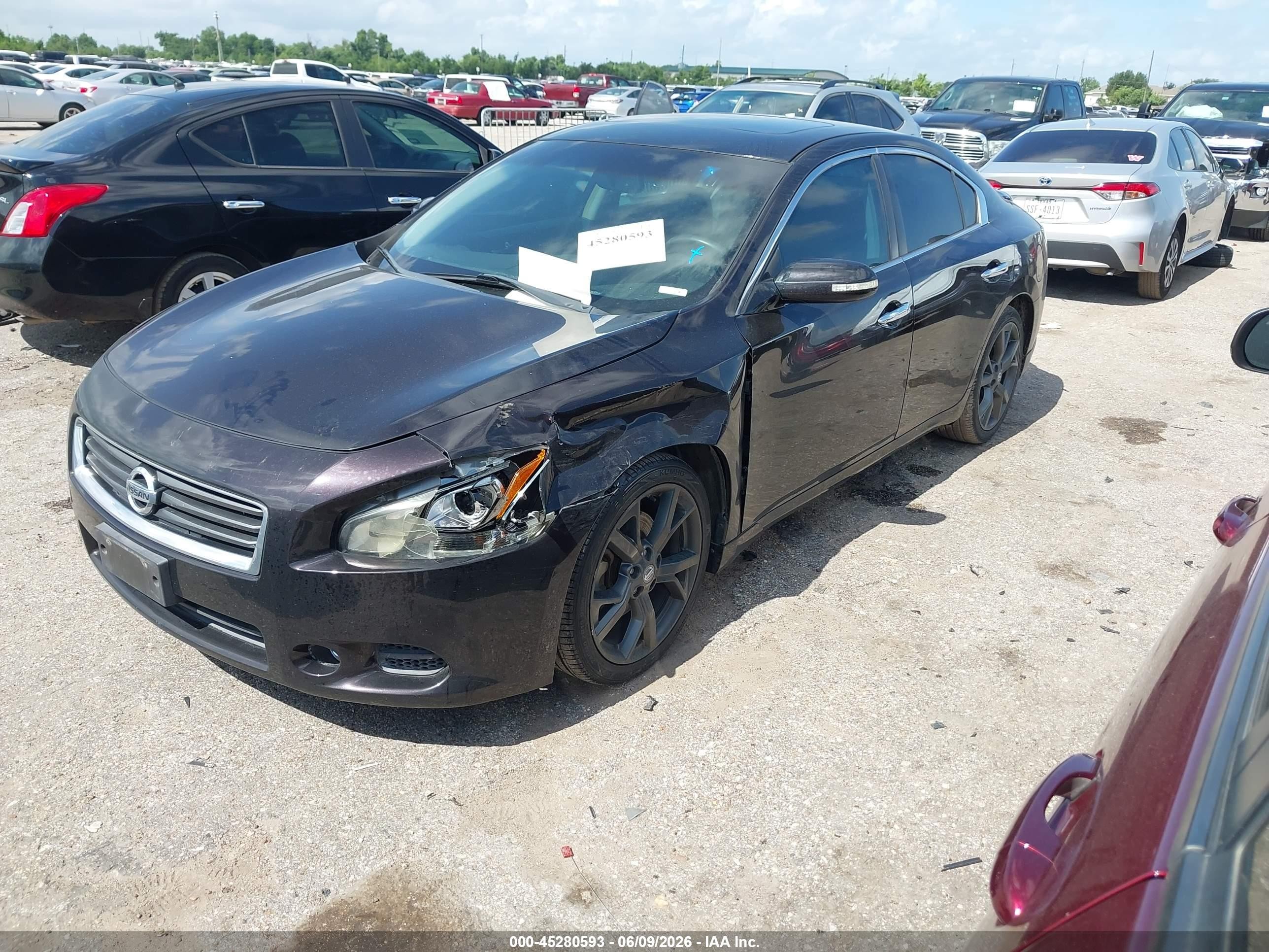 2014 Nissan Maxima 3.5 Sv Purple vin: 1N4AA5APXEC475273