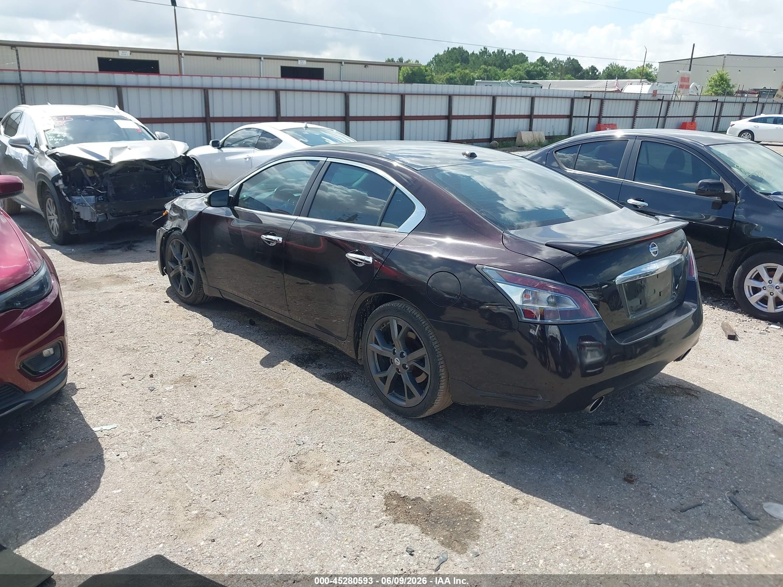 2014 Nissan Maxima 3.5 Sv Purple vin: 1N4AA5APXEC475273