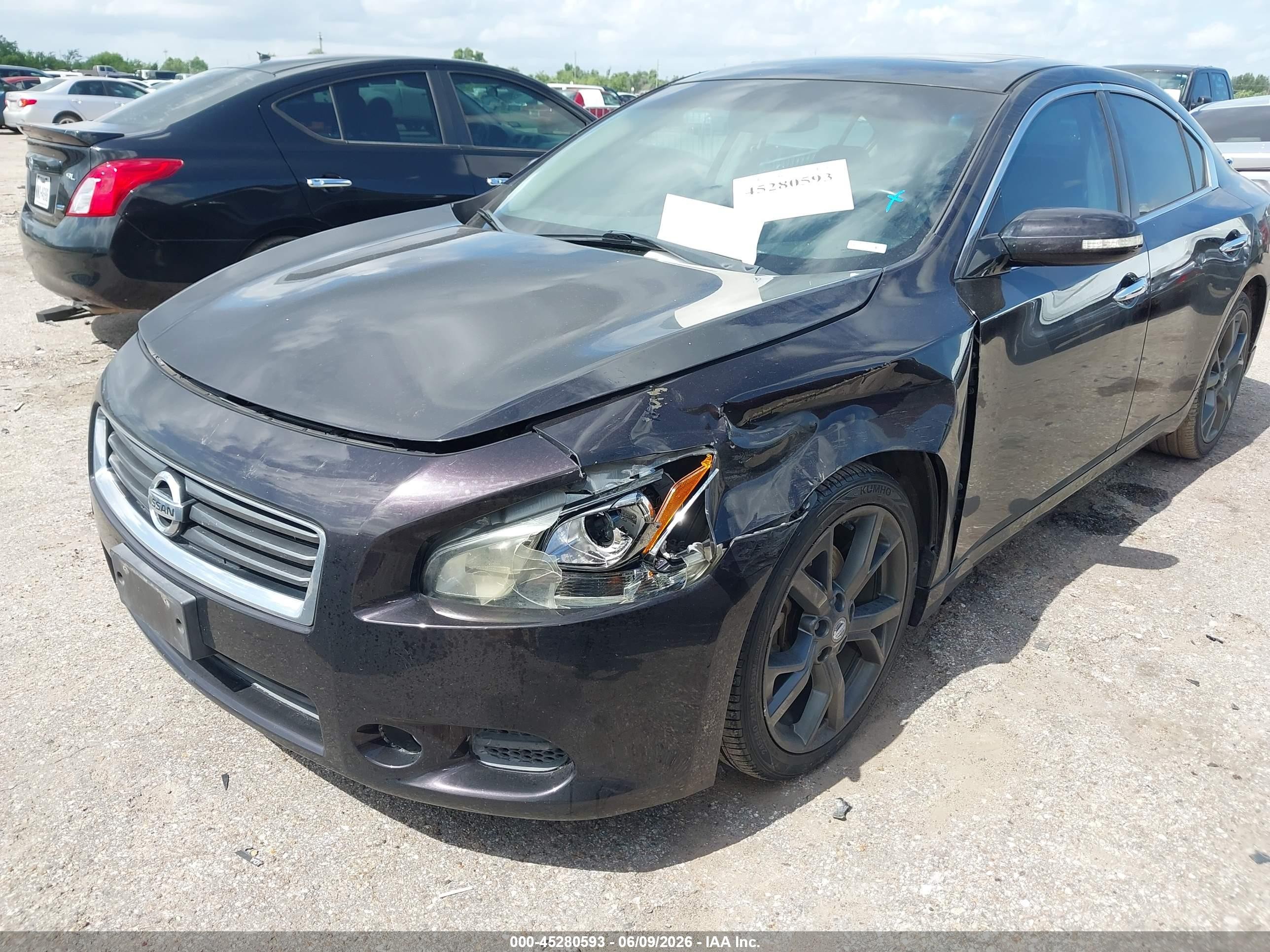 2014 Nissan Maxima 3.5 Sv Purple vin: 1N4AA5APXEC475273