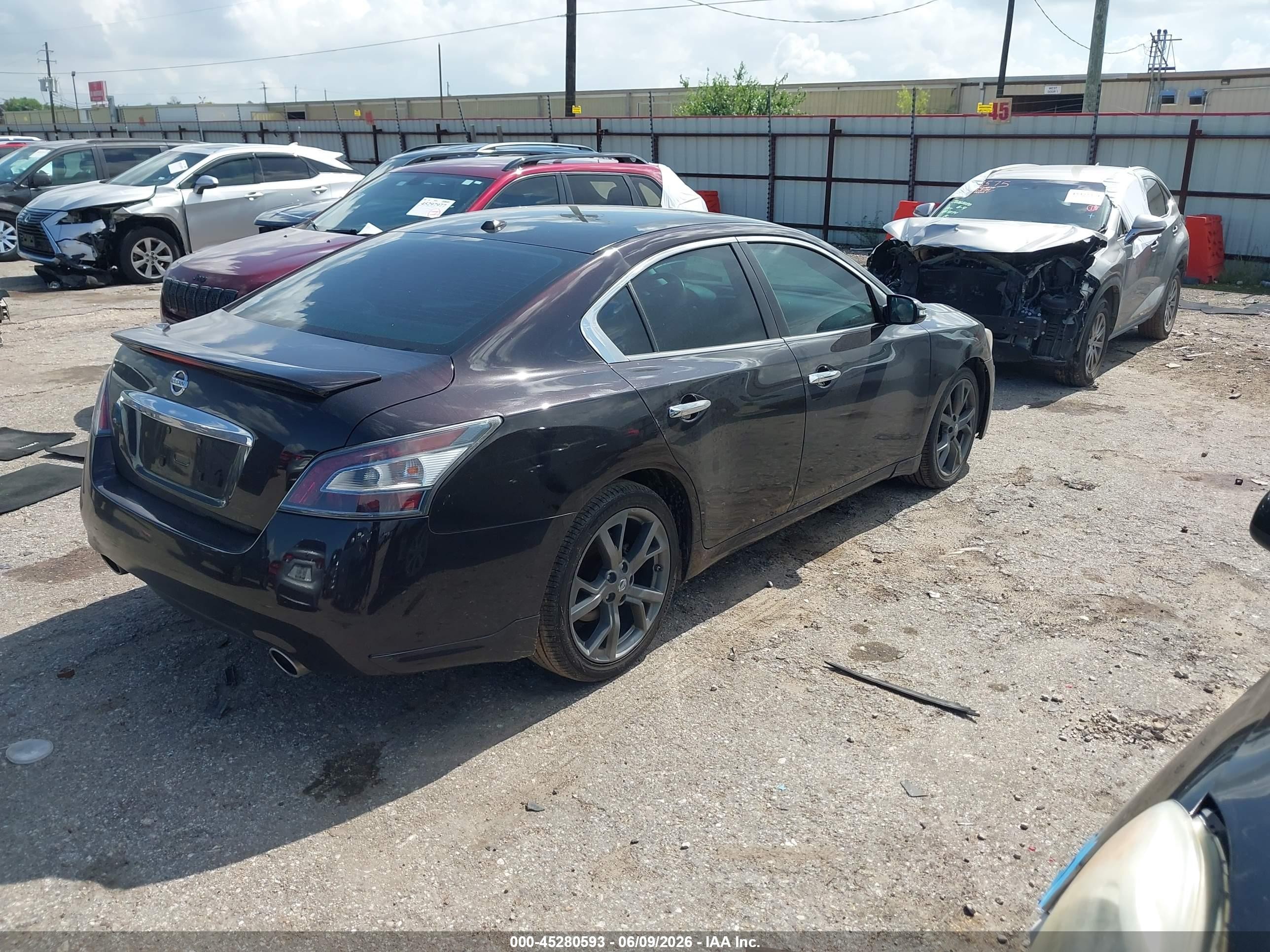 2014 Nissan Maxima 3.5 Sv Purple vin: 1N4AA5APXEC475273