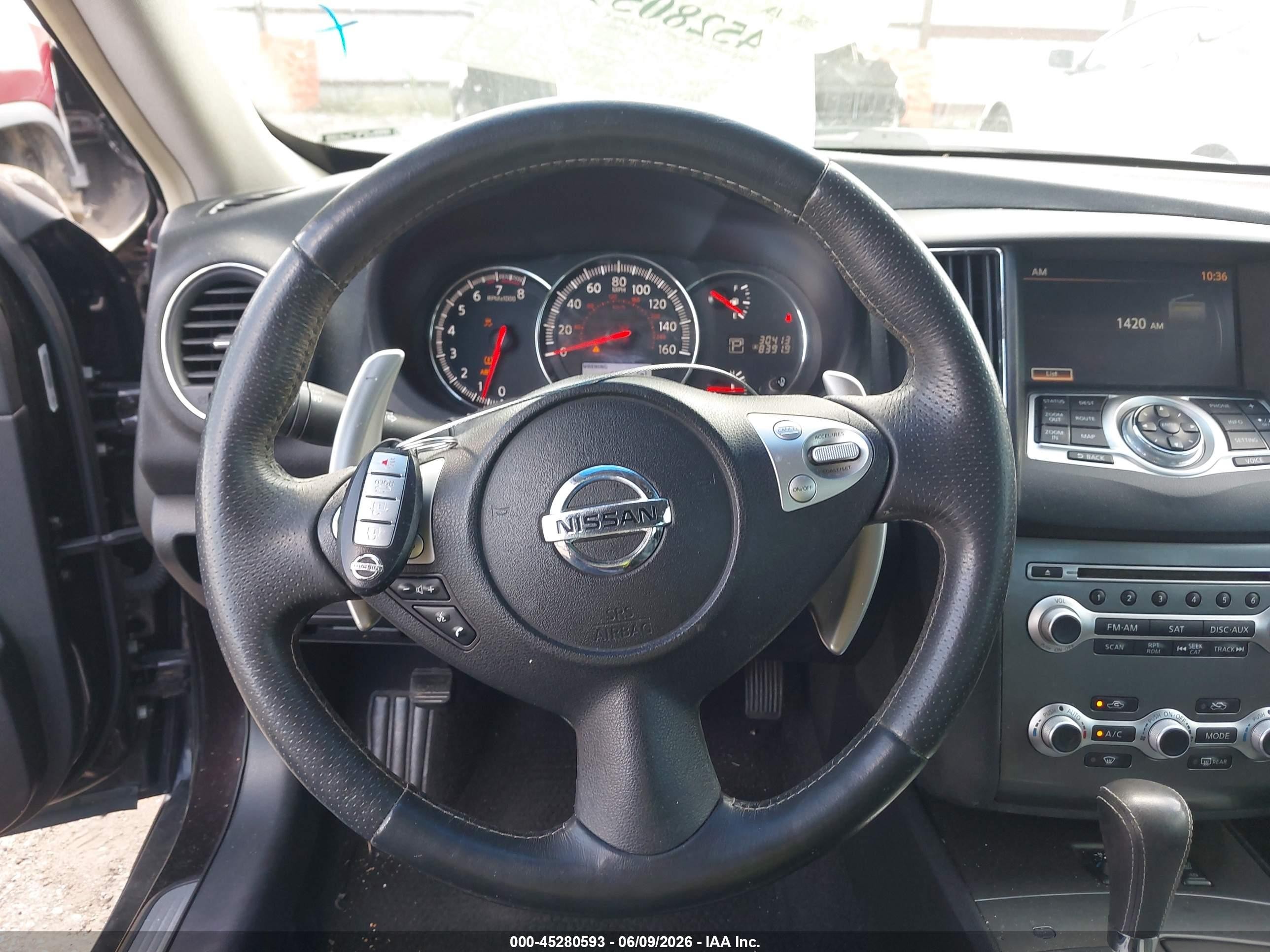 2014 Nissan Maxima 3.5 Sv Purple vin: 1N4AA5APXEC475273