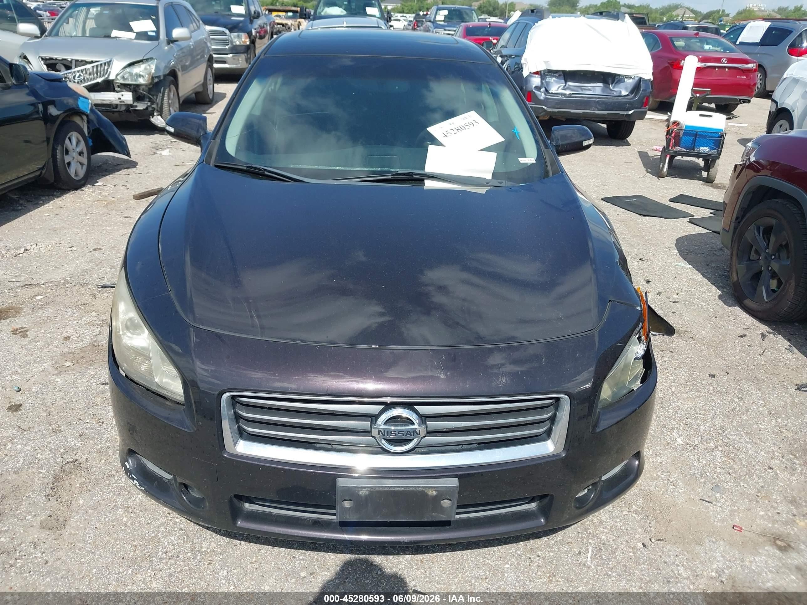 2014 Nissan Maxima 3.5 Sv Purple vin: 1N4AA5APXEC475273