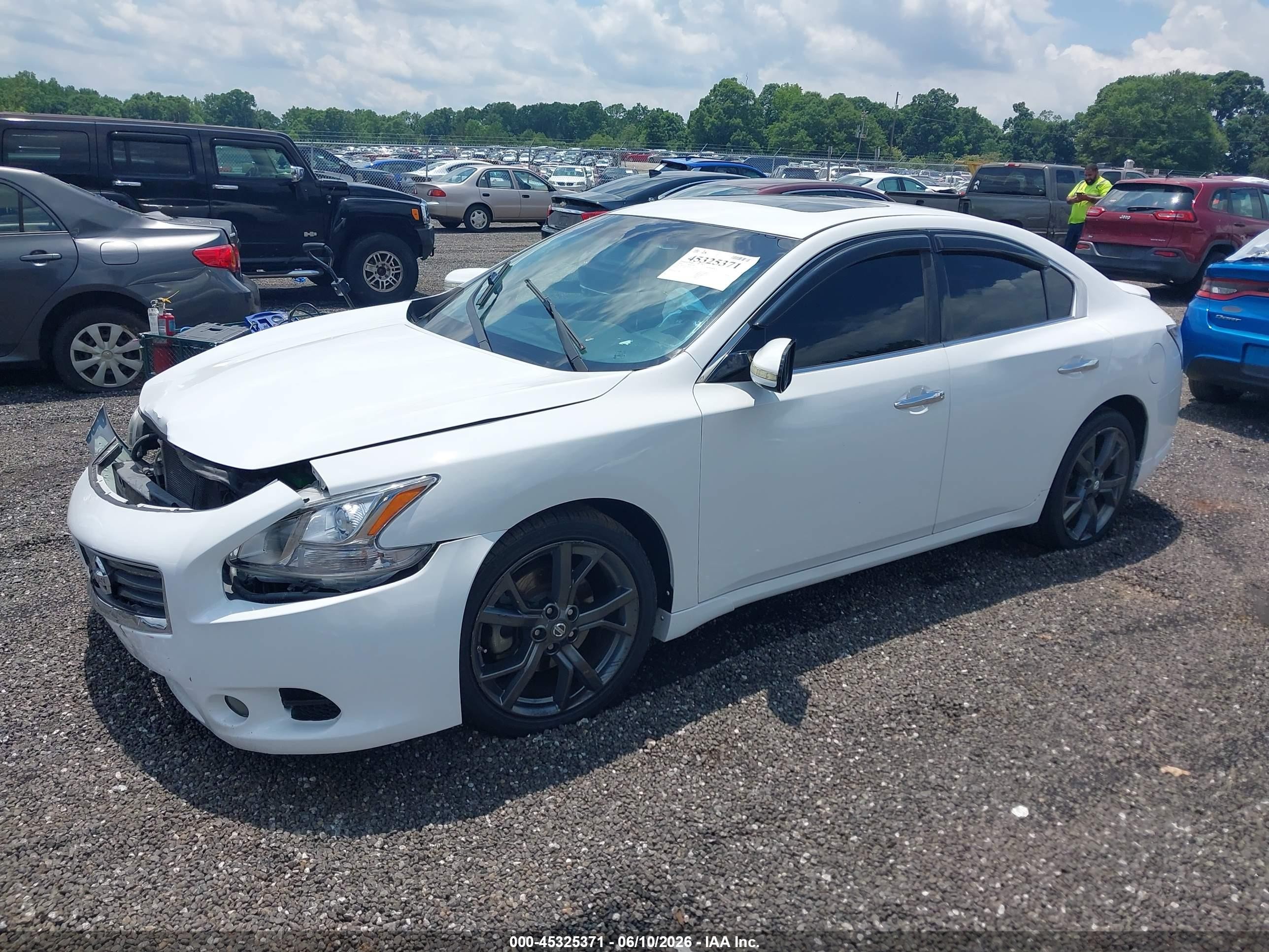 2014 Nissan Maxima 3.5 Sv Белый vin: 1N4AA5APXEC477346