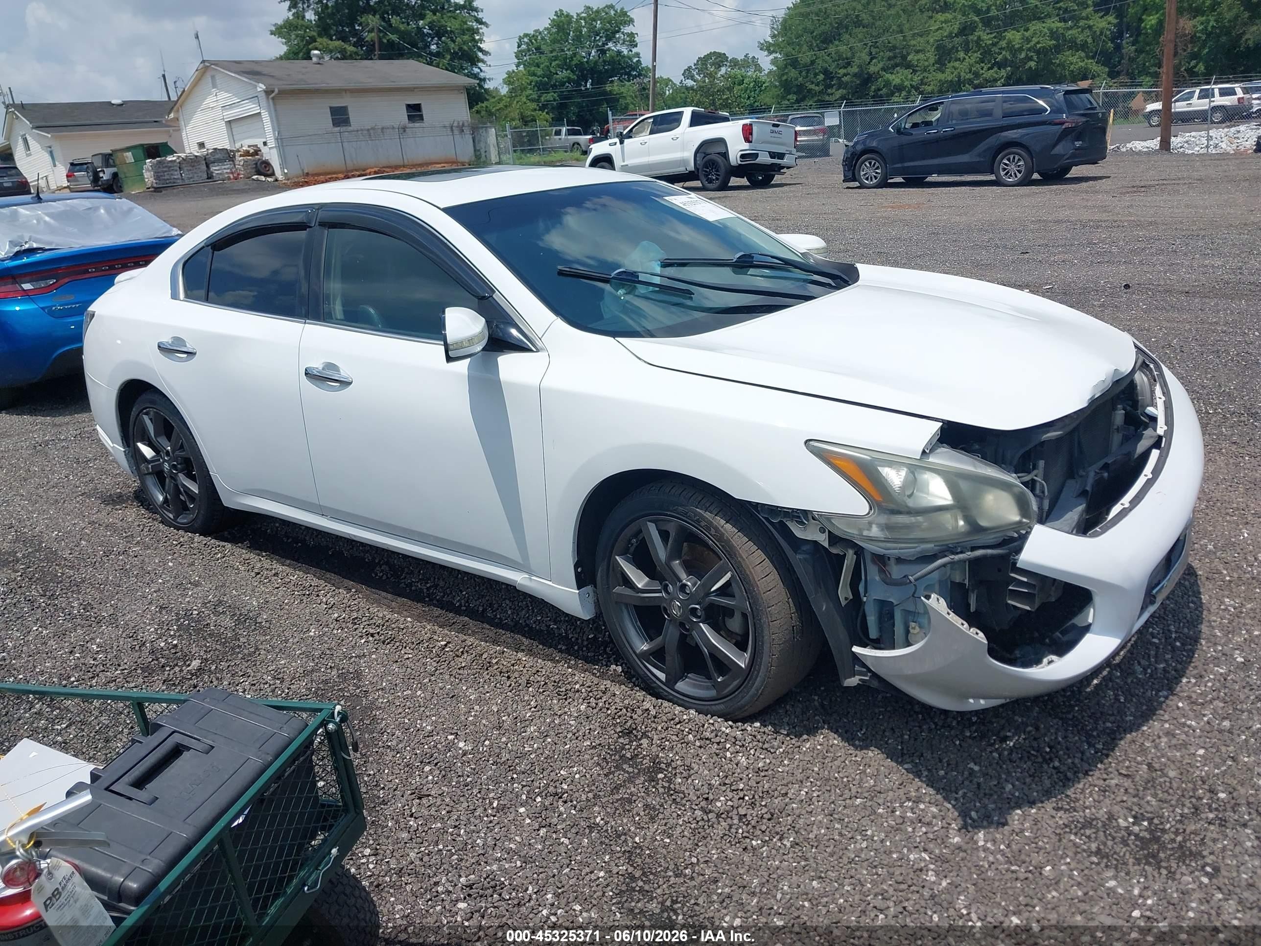 2014 Nissan Maxima 3.5 Sv Белый vin: 1N4AA5APXEC477346