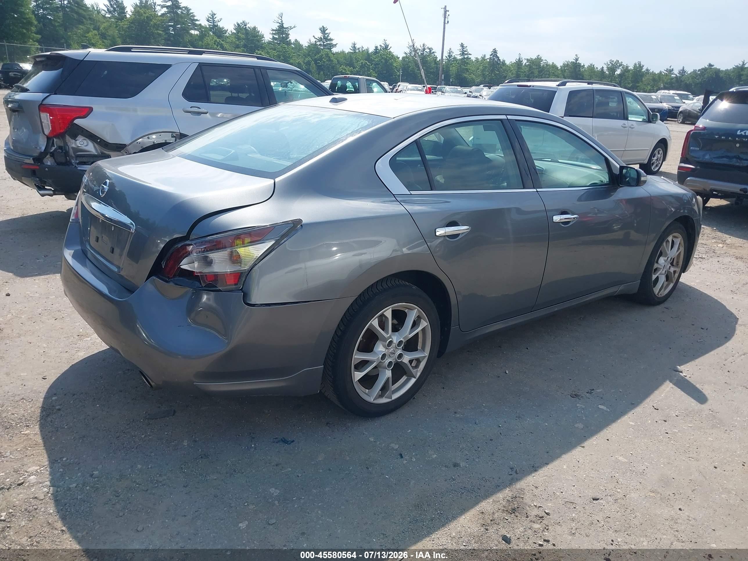2014 Nissan Maxima 3.5 Sv Silver vin: 1N4AA5APXEC477749