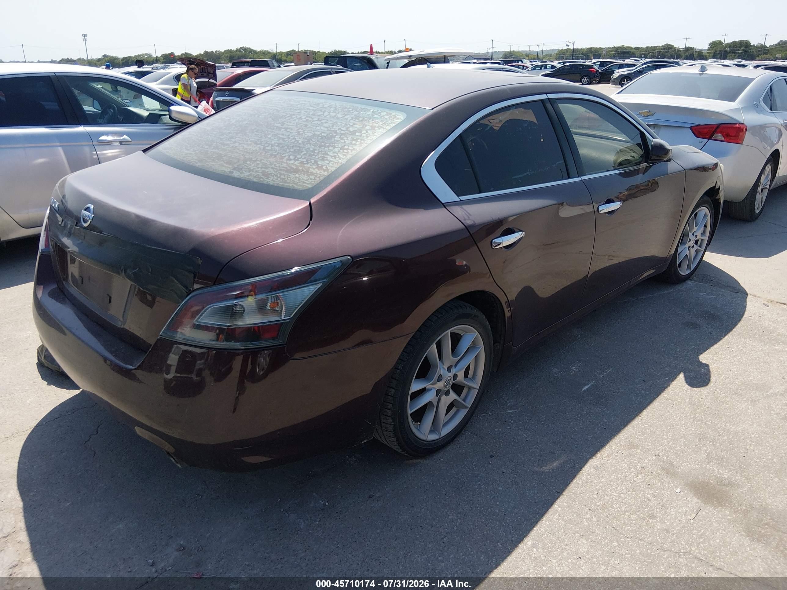 2014 Nissan Maxima 3.5 S/3.5 Sv Maroon vin: 1N4AA5APXEC486869