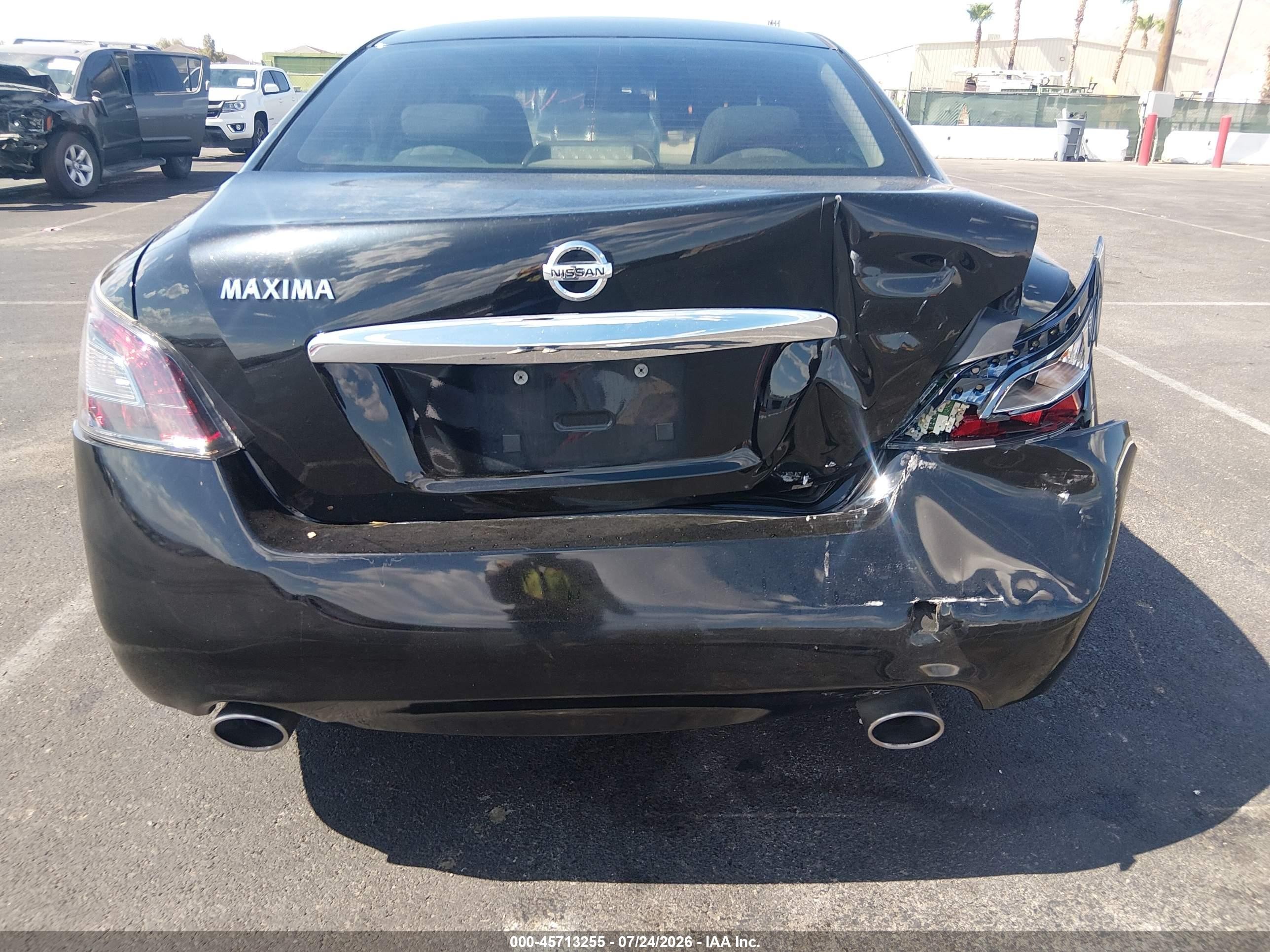 2014 Nissan Maxima 3.5 S Black vin: 1N4AA5APXEC490520