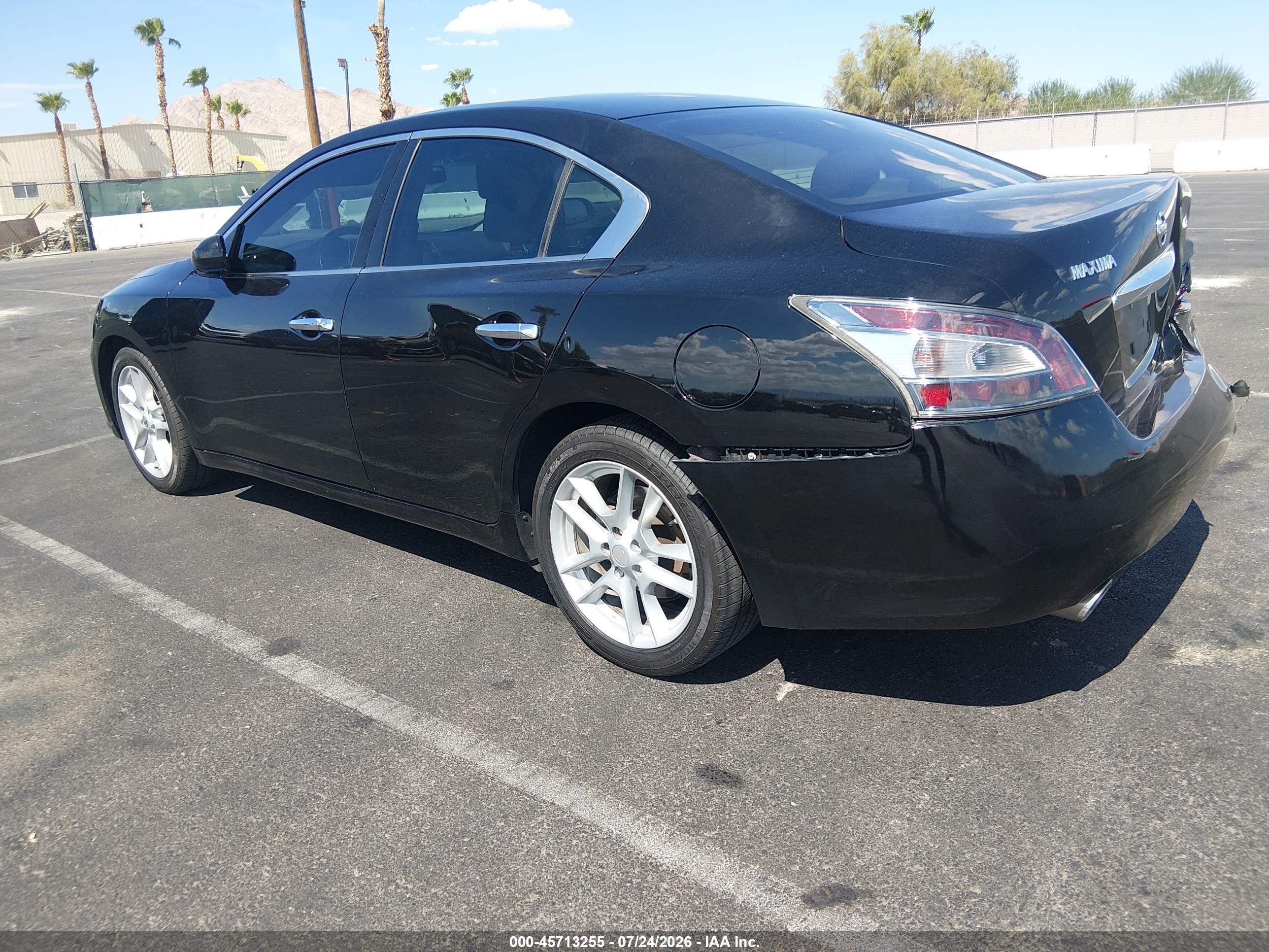 2014 Nissan Maxima 3.5 S Black vin: 1N4AA5APXEC490520