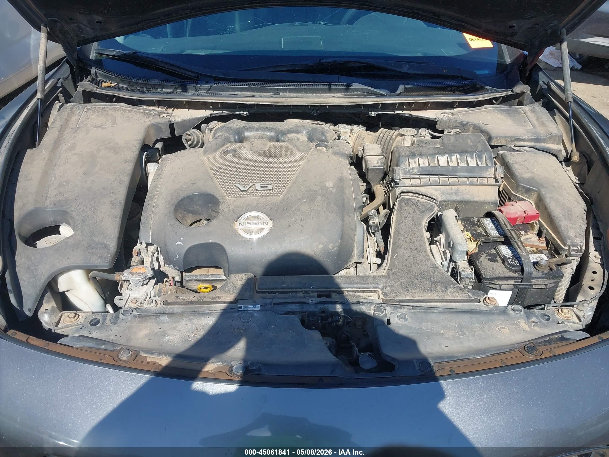 2014 Nissan Maxima 3.5 Sv Gray vin: 1N4AA5APXEC491361
