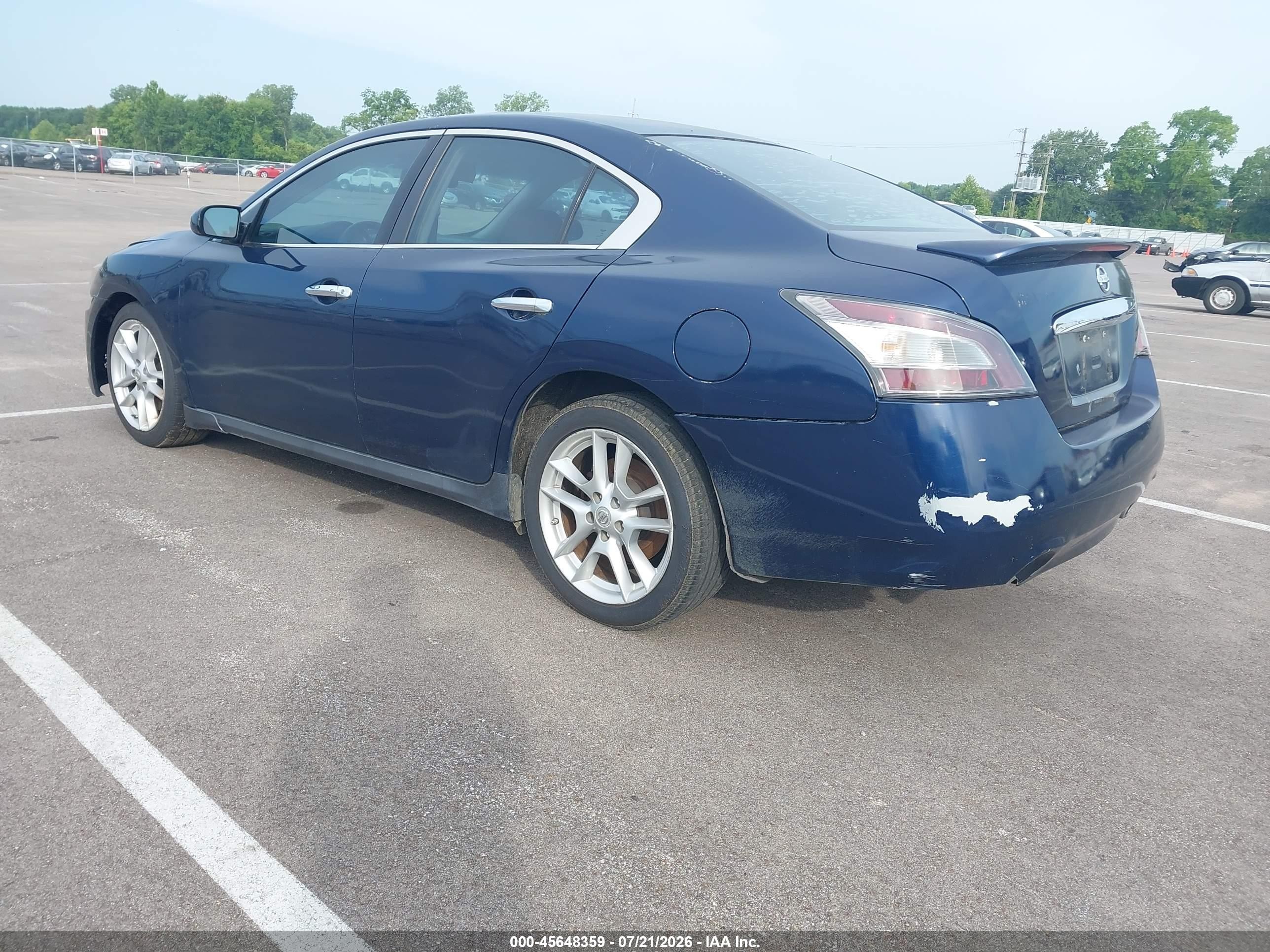 2014 Nissan Maxima 3.5 S/3.5 Sv Blue vin: 1N4AA5APXEC493255